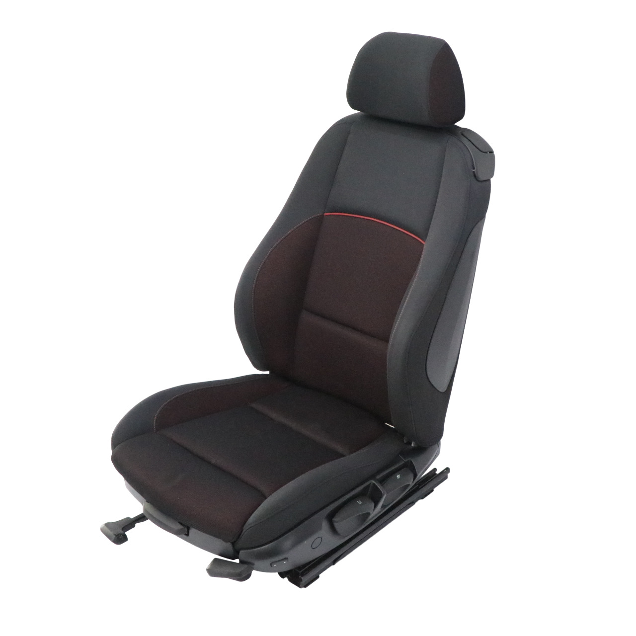 BMW E81 Sitz vorne links Interieur Stoff Netzwerk Cranberry Rot