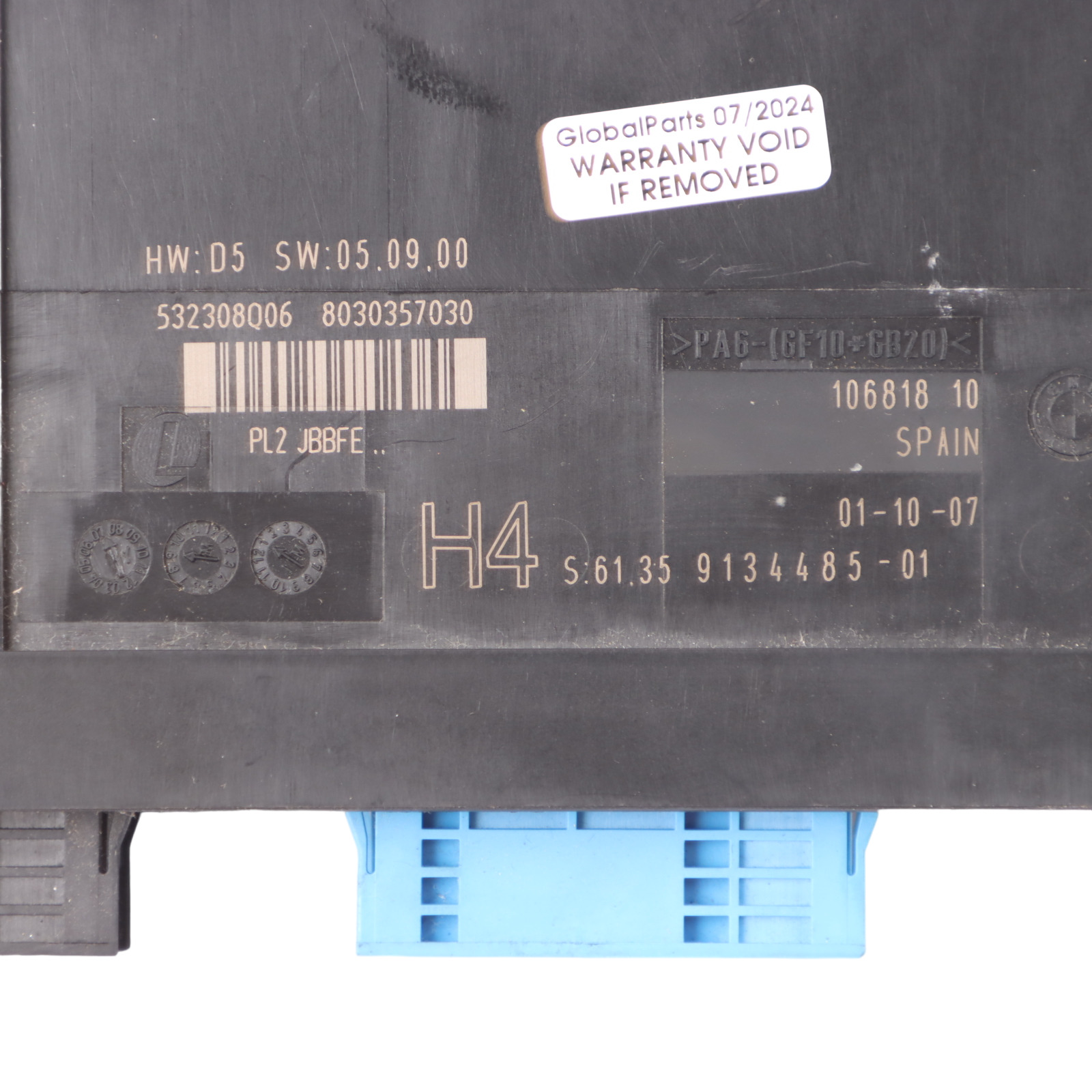 BMW E92 Body Control Module Junction Box Unit H4 PL2 JBBFE ECU 9134485