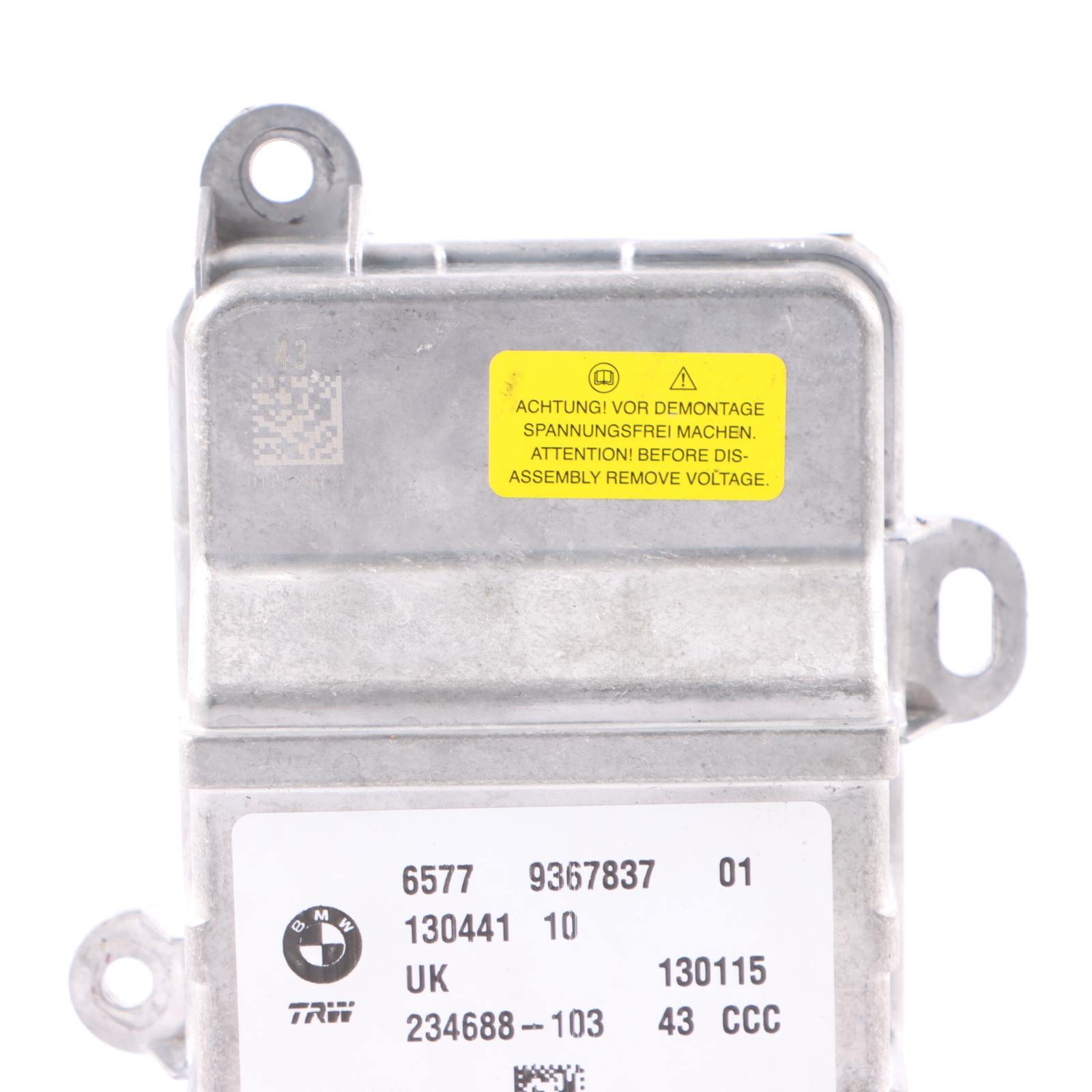 Airbag Modul BMW F45 X1 F48 Mini F54 F55 F56 Airbag Steuergerät ECU 9367837