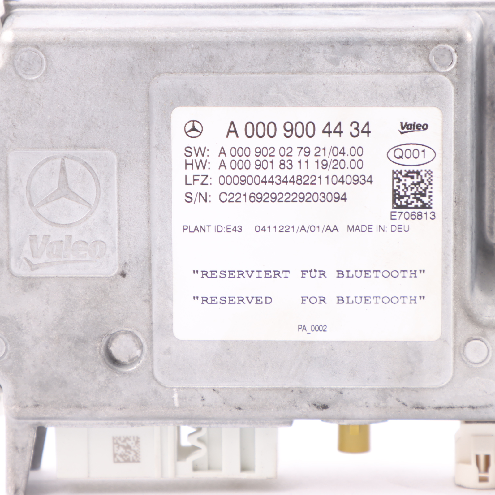 Mercedes W177 W247 Telematics Bluetooth Module Control Unit ECU A0009004434