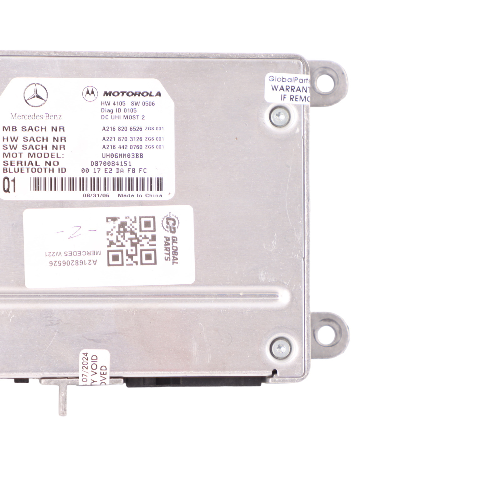 Mercedes W221 Bluetooth Modul Multimedia Steuergerät ECU A2168206526