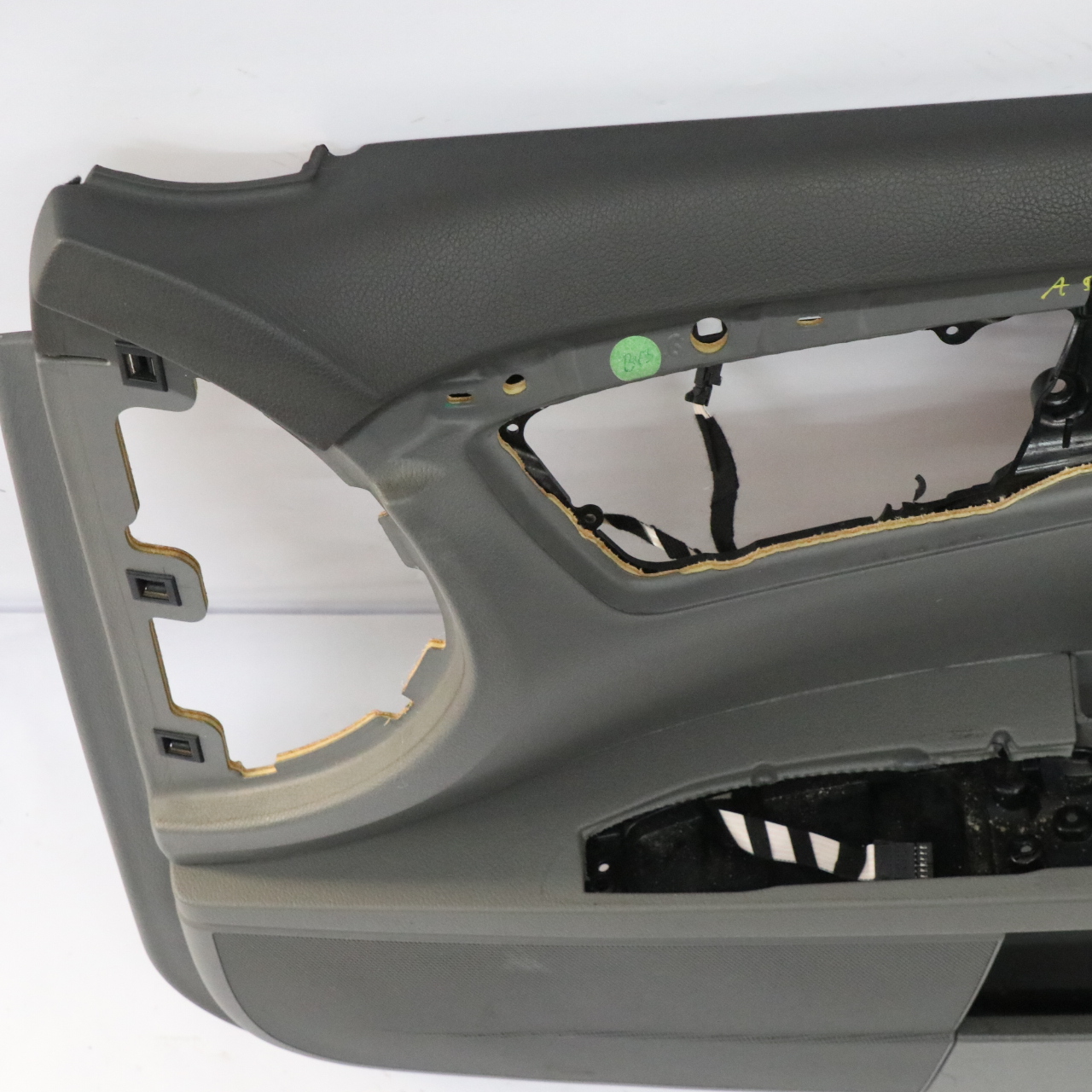 Mercedes W221 Türkarte Abdeckung Vorne Rechts Trim Panel Basalt Grau Leder