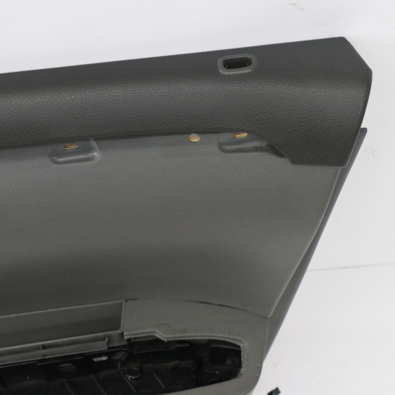 Mercedes W221 Türkarte Abdeckung Vorne Rechts Trim Panel Basalt Grau Leder