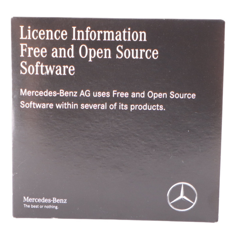 Mercedes Sprinter W907 Open Source Software CD Lizenzinformationen A9078273000