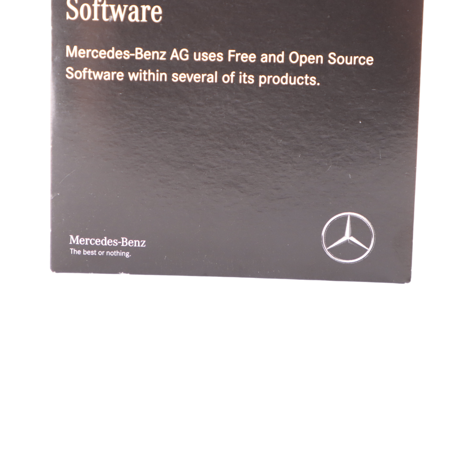 Mercedes Sprinter W907 Open Source Software CD Lizenzinformationen A9078273000