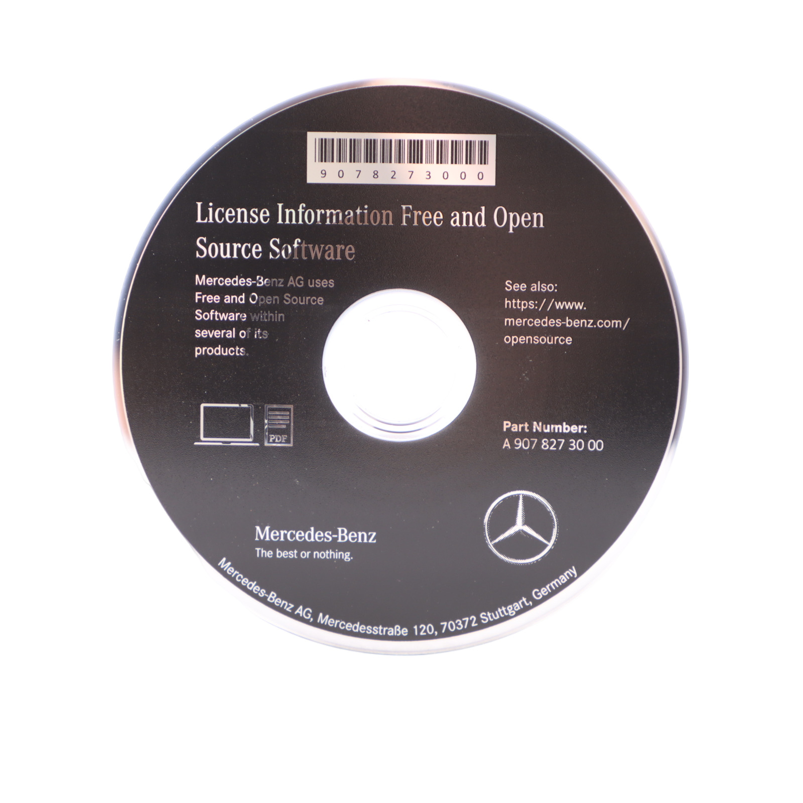 Mercedes Sprinter W907 Open Source Software CD Lizenzinformationen A9078273000