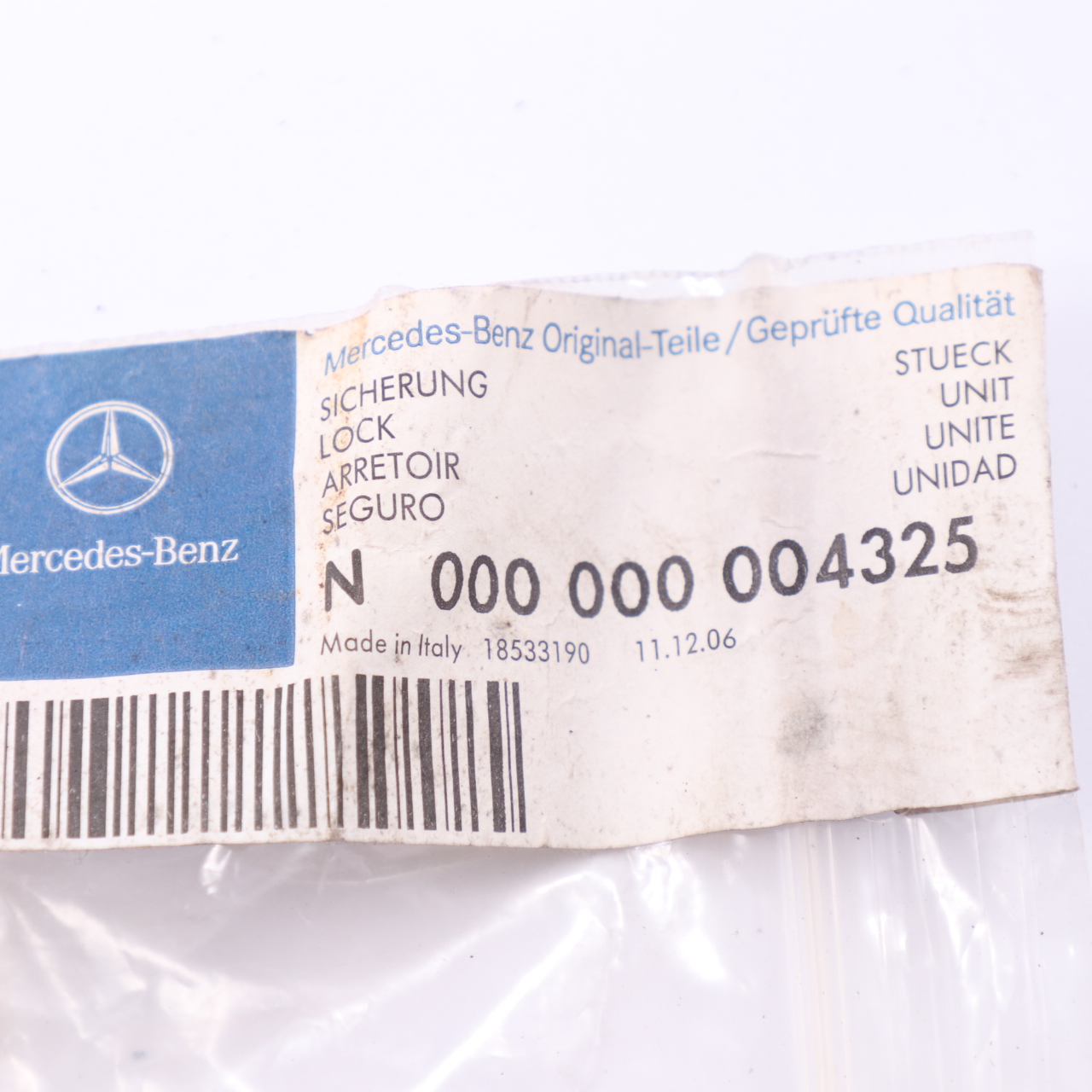 Mercedes W169 W204 W211 C219 Ersatzsicherungssatz N000000004325