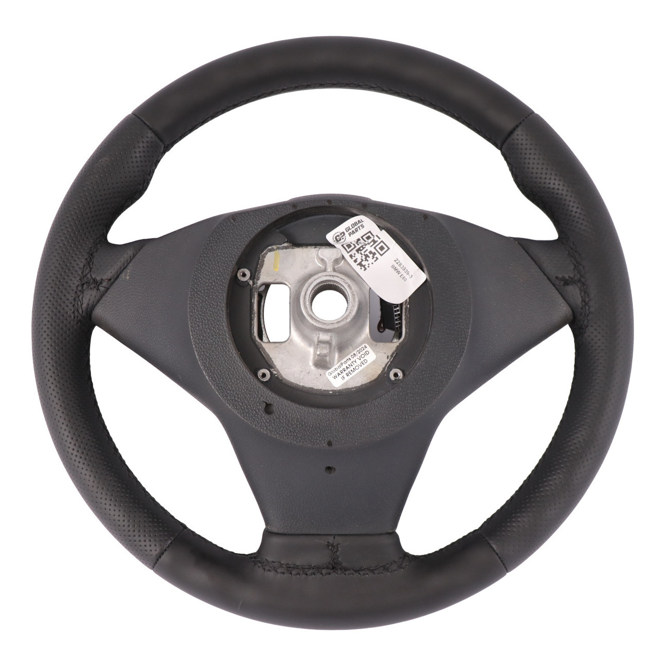 BMW E60 E61 E63 E64 NEW Leather M-Sport Steering Wheel Black Thread