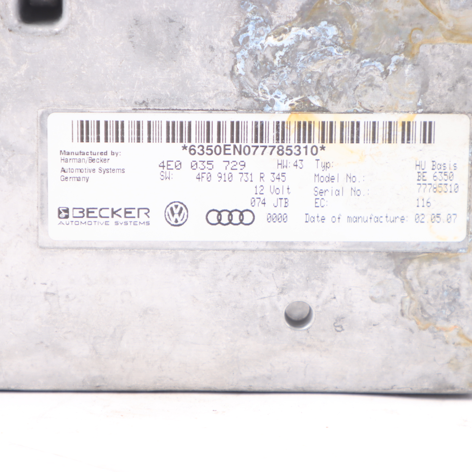 Audi A6 C6 Bluetooth Schnittstelle MMI Multimedia ECU Einheit 4E0035729