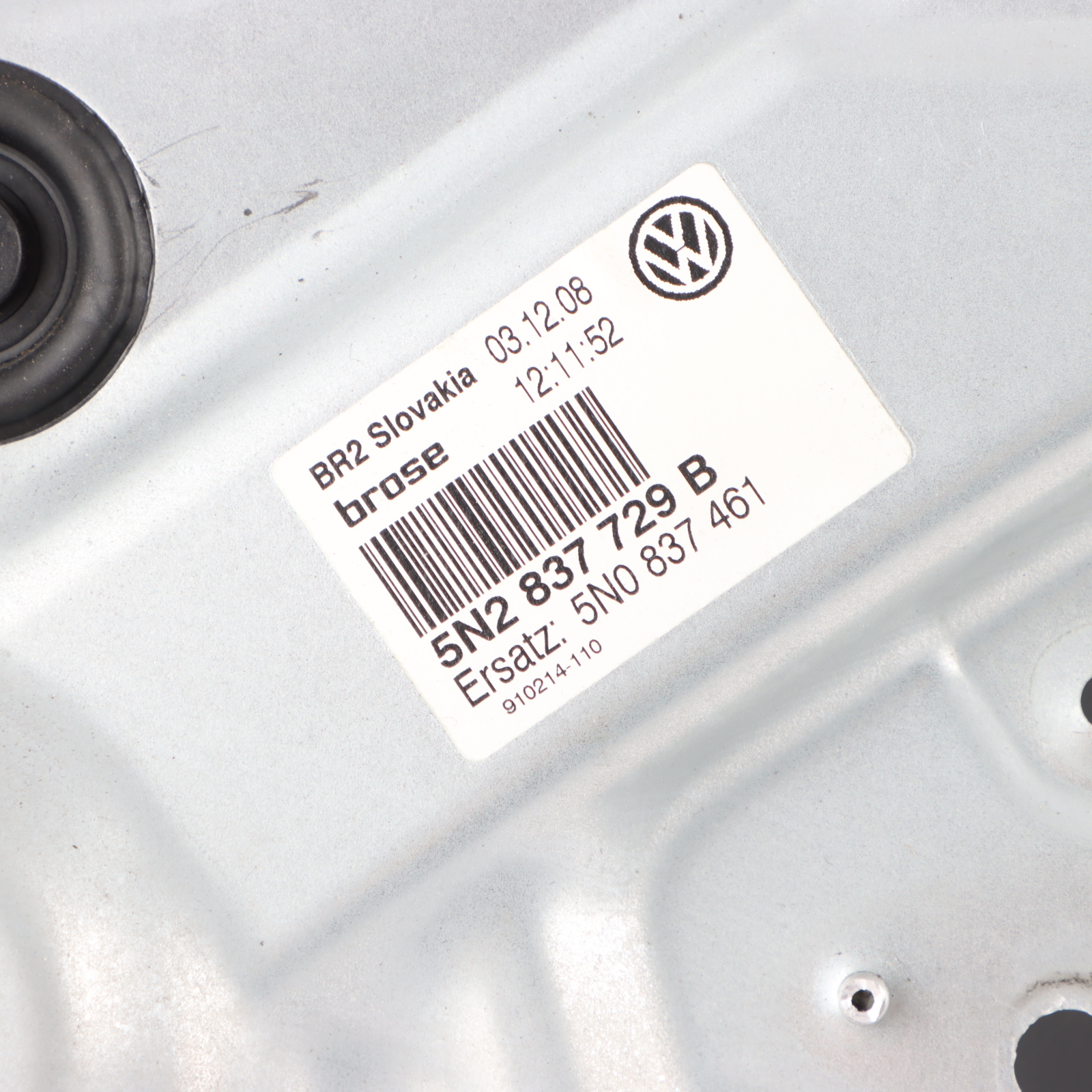 VW Tiguan 5N Fensterheber Vordertür links Regulator Mechanismus 5N0837461