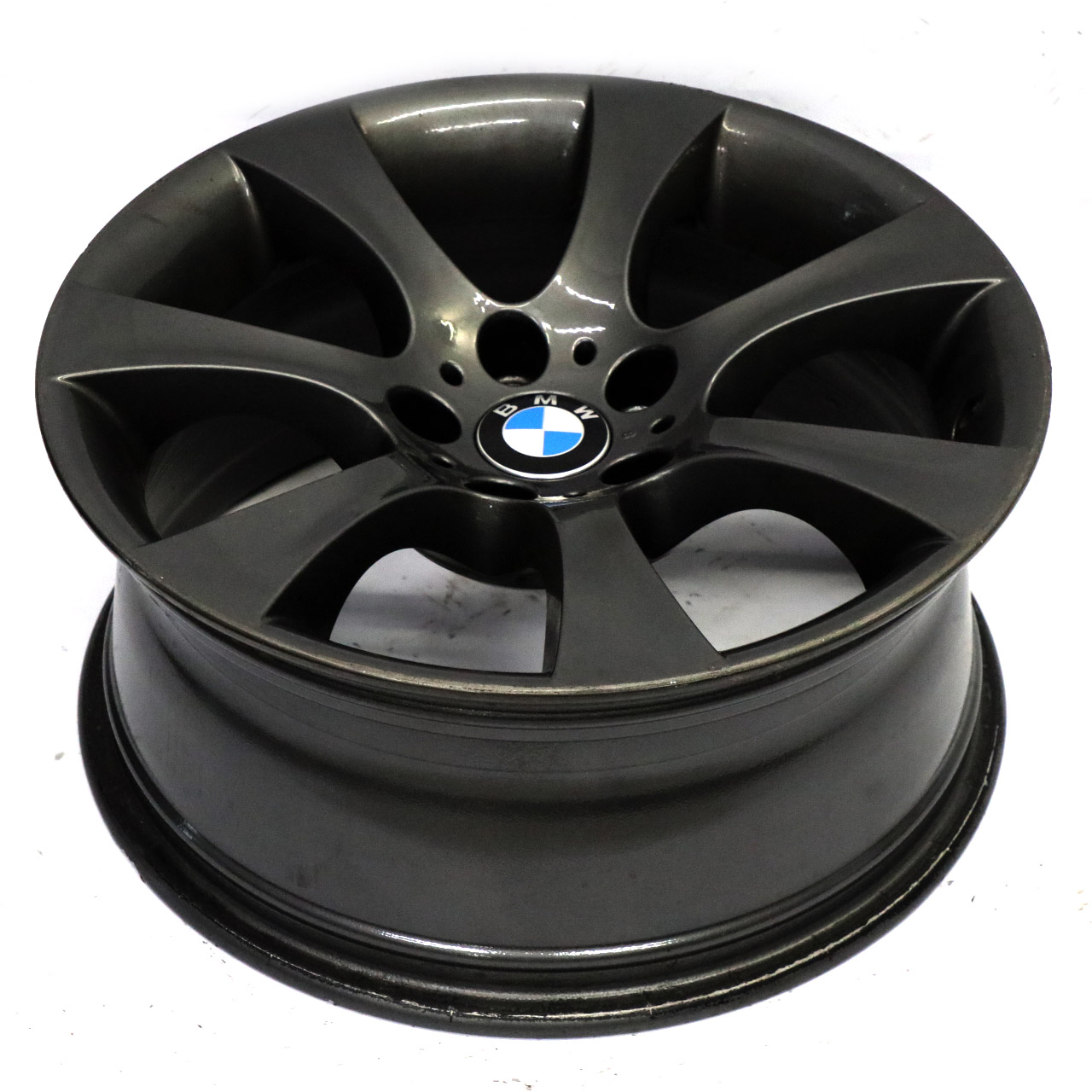 BMW E60 E61 Schwarz Leichtmetallfelge 18" 8J ET:20 Sternspeiche 124 6760617