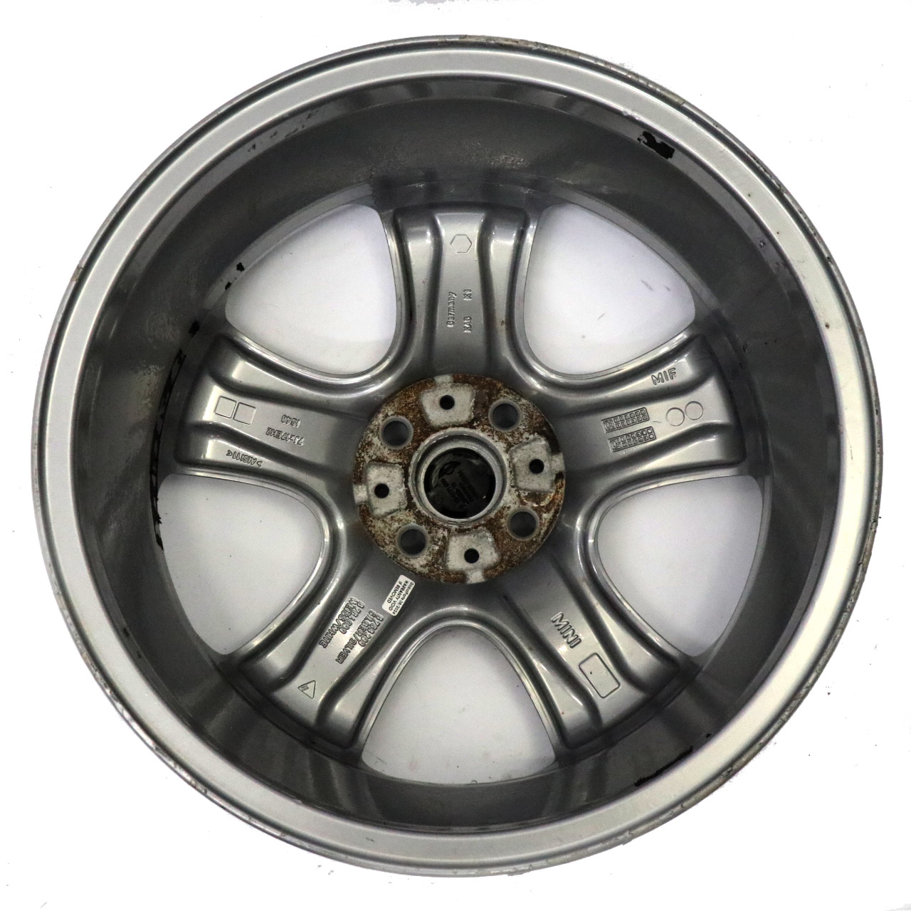 Mini Cooper One R50 R52 R53 Silber Alu Felge 17" 7J ET:48 5 Star Bullet 91