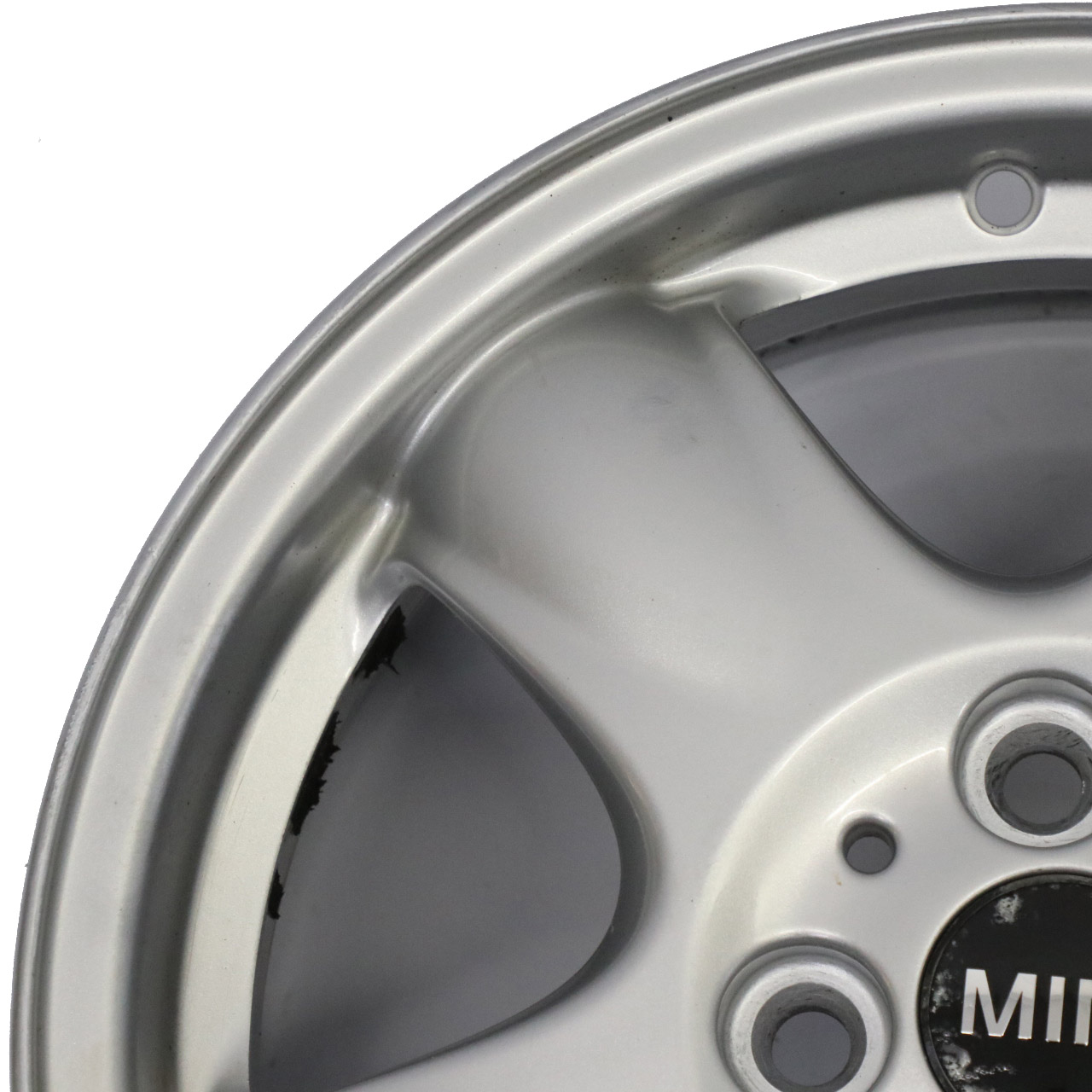 Mini R50 R56 Silberne Leicht metall felge 15" 5,5J ET:45 5-Start Spooler 100