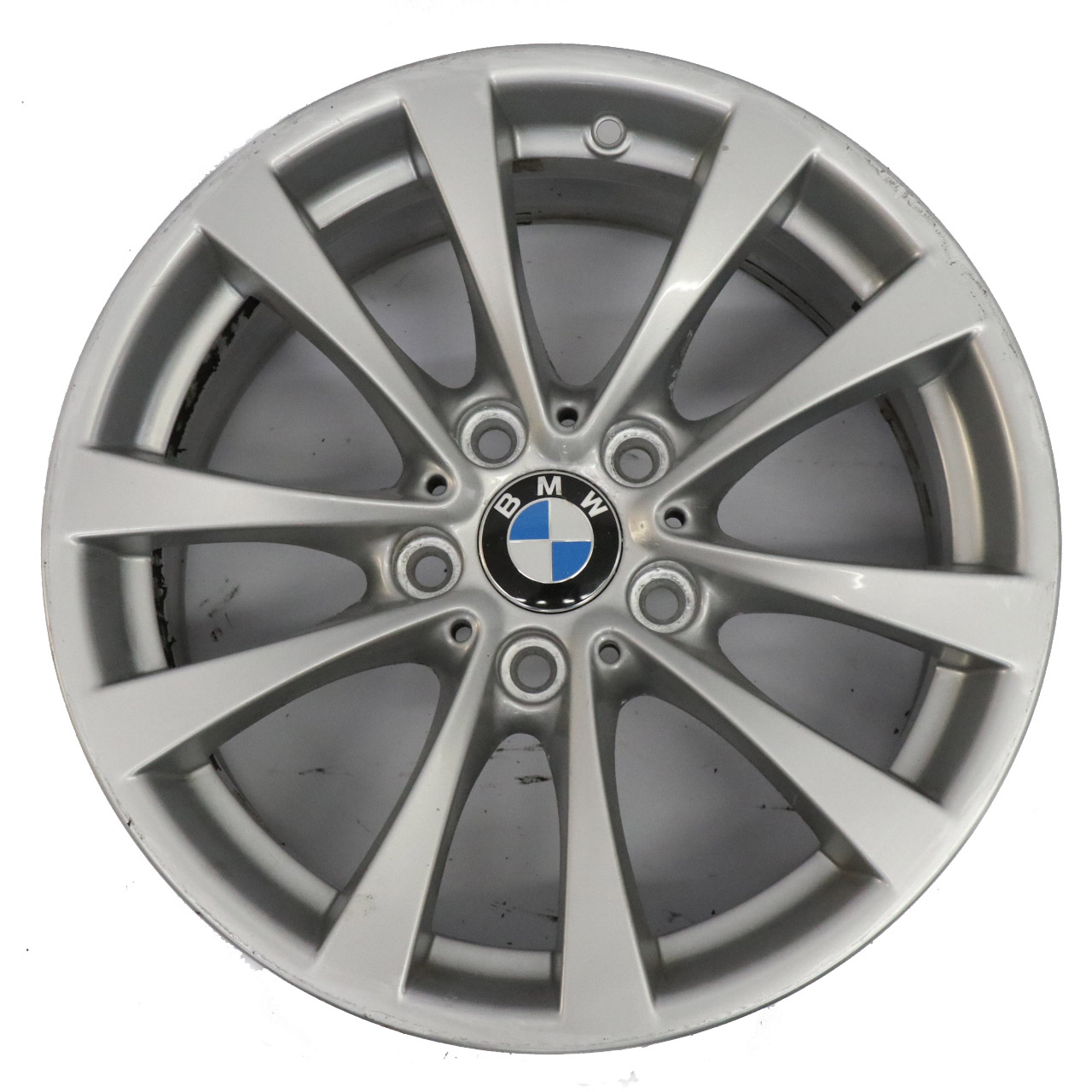 BMW F30 F31 F32 F33 Silver Alloy Wheel Rim 17" 7,5J ET:37 V-Spoke 395 6796244