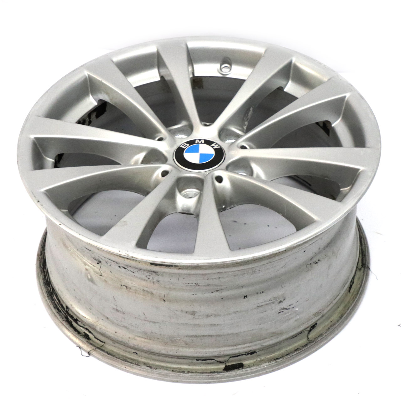 BMW F30 F31 F32 F33 Silver Alloy Wheel Rim 17" 7,5J ET:37 V-Spoke 395 6796244