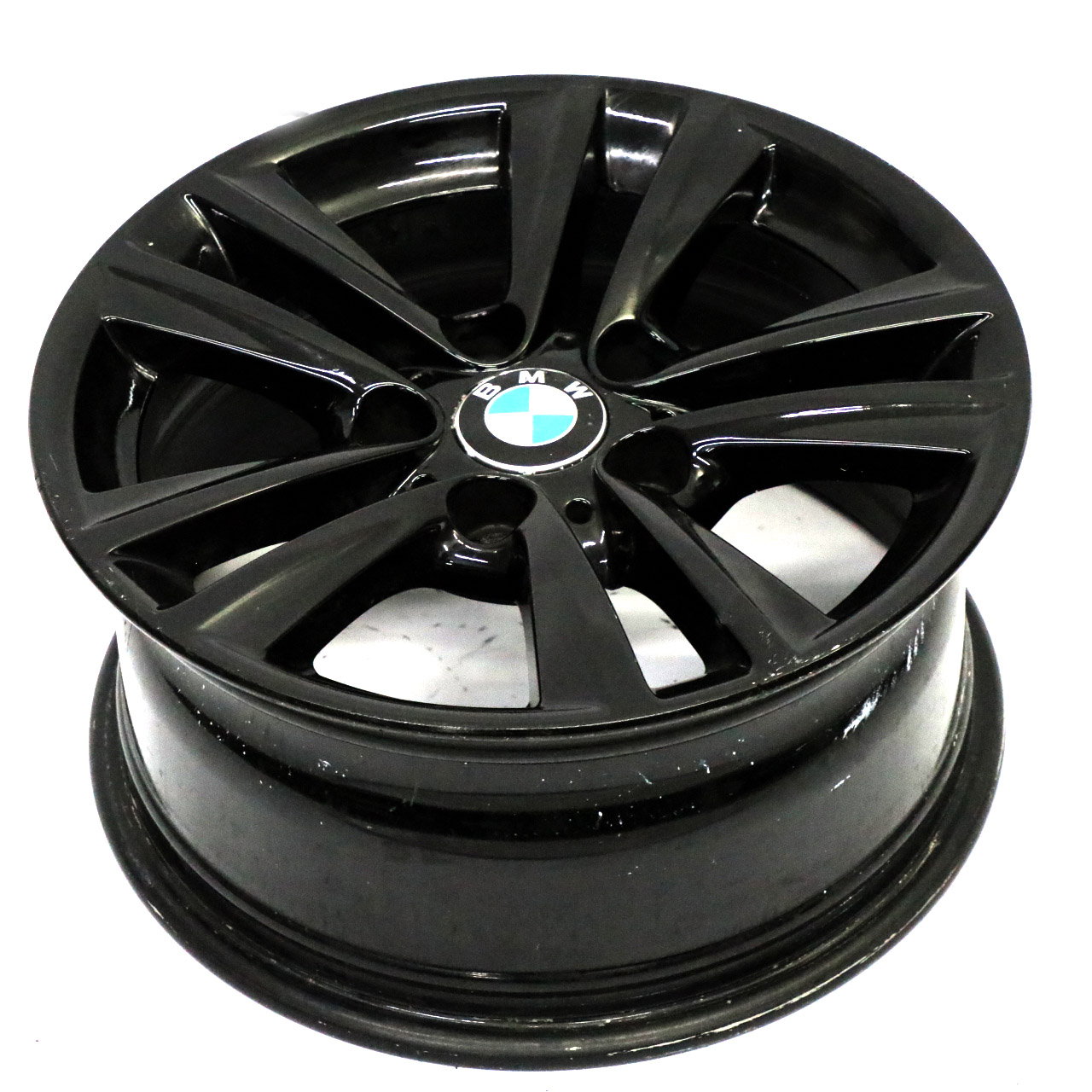 BMW F30 F31 LCI Schwarz Leicht Metall Felge 16" V Speiche 656 7,5J ET:37 6866304