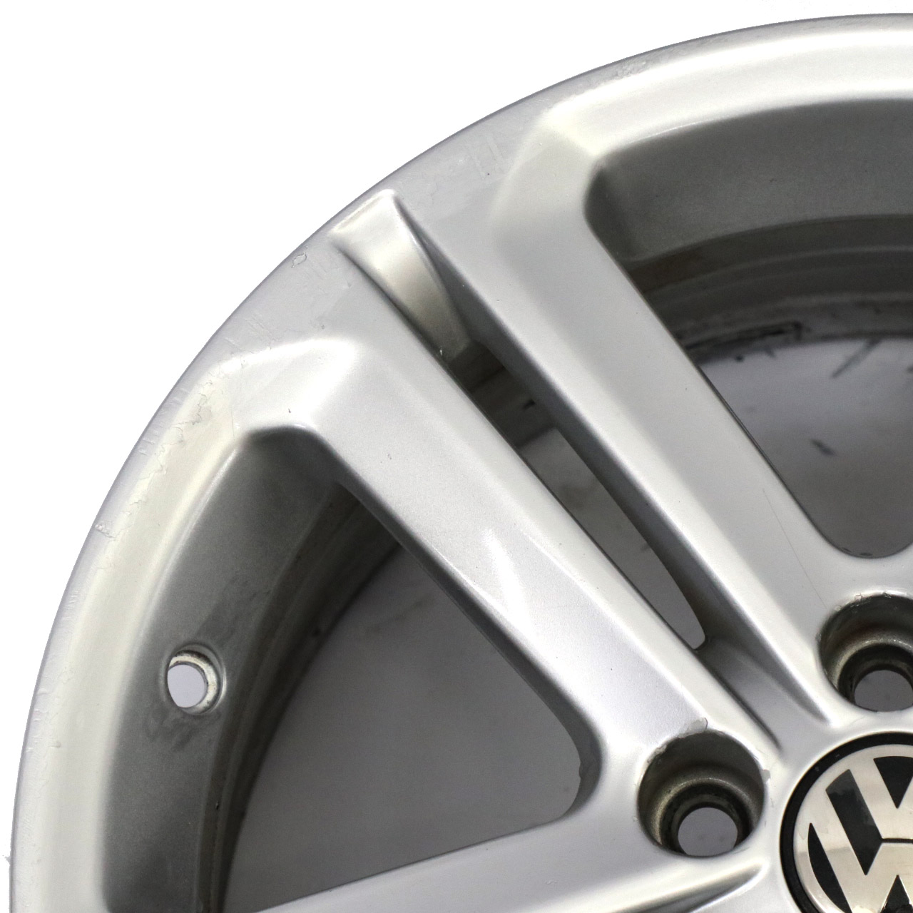 Volkswagen Polo Mk5 6R Silberne Leichtmetallfelge 16" ET:46 7J 6R0601025T