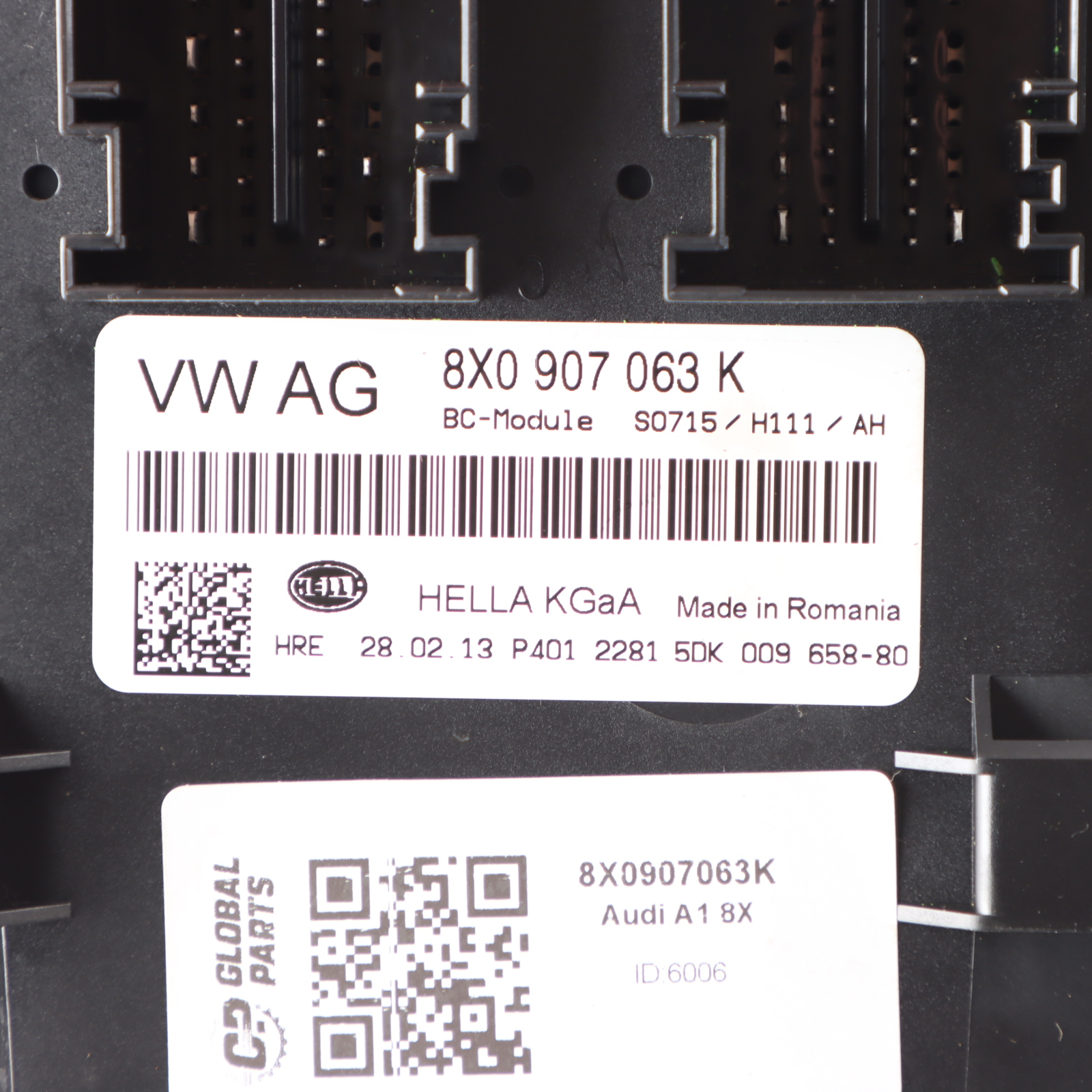 Audi A1 8X Karosserie Steuergerät ECU 8X0907063K