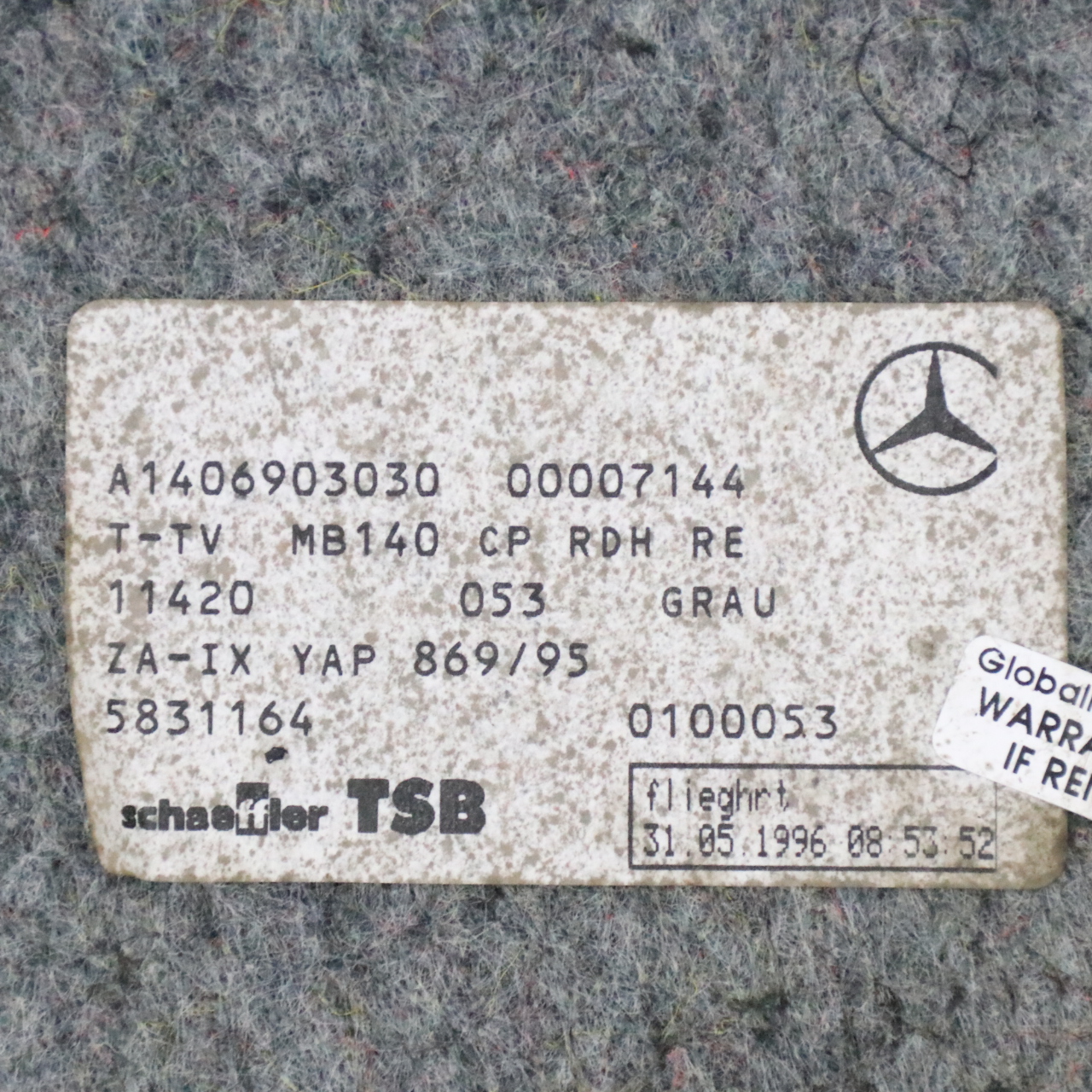 Mercedes C140 Koffer Raum Seitliche Verkleidung Splatte Abdeckung A1406903030