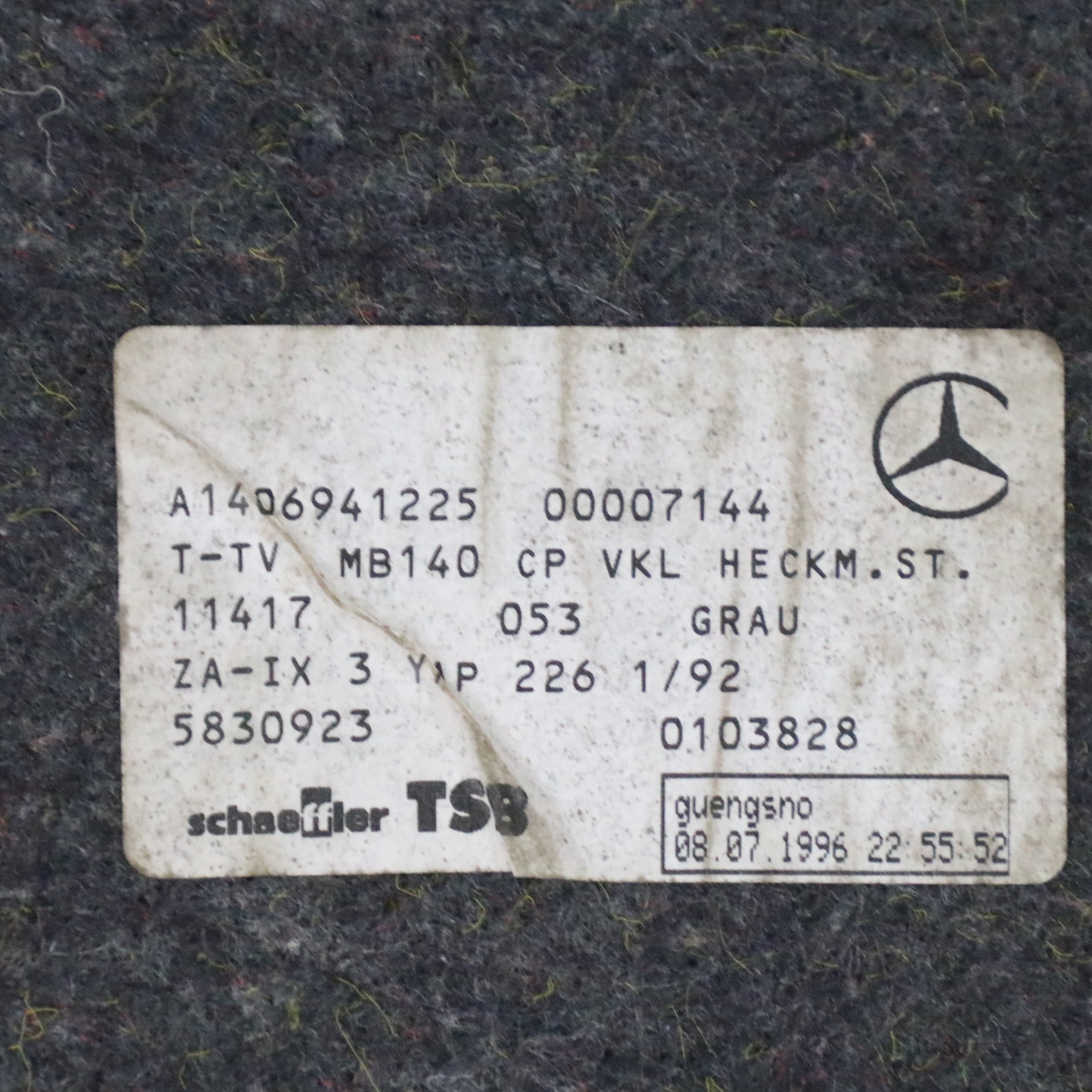 Mercedes C140 Koffer Raum Deckel Heck Abdeckung Verkleidung Rückwand A1406941225