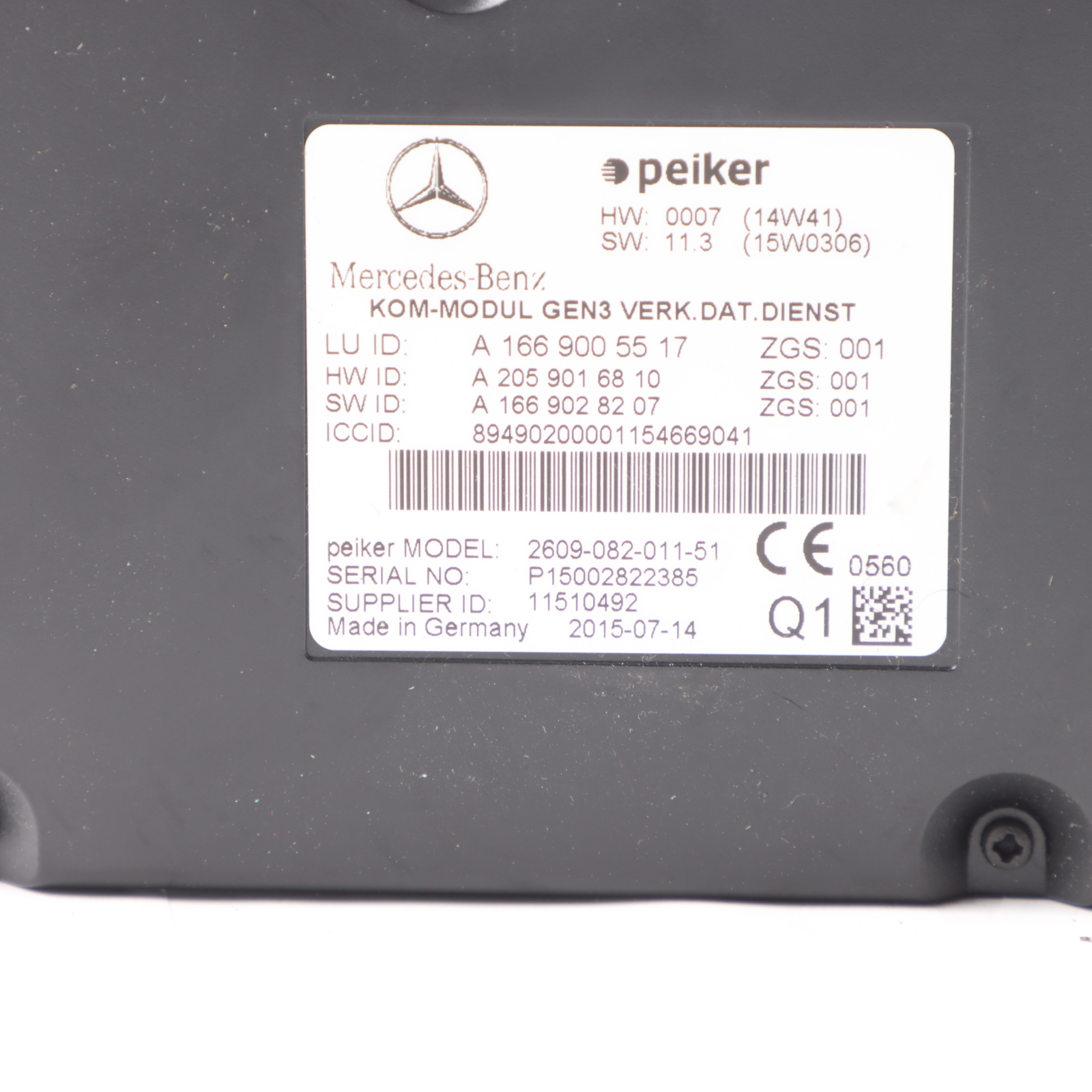 Mercedes W207 Telematik Kommunikations Steuergerät Modul A1669005517