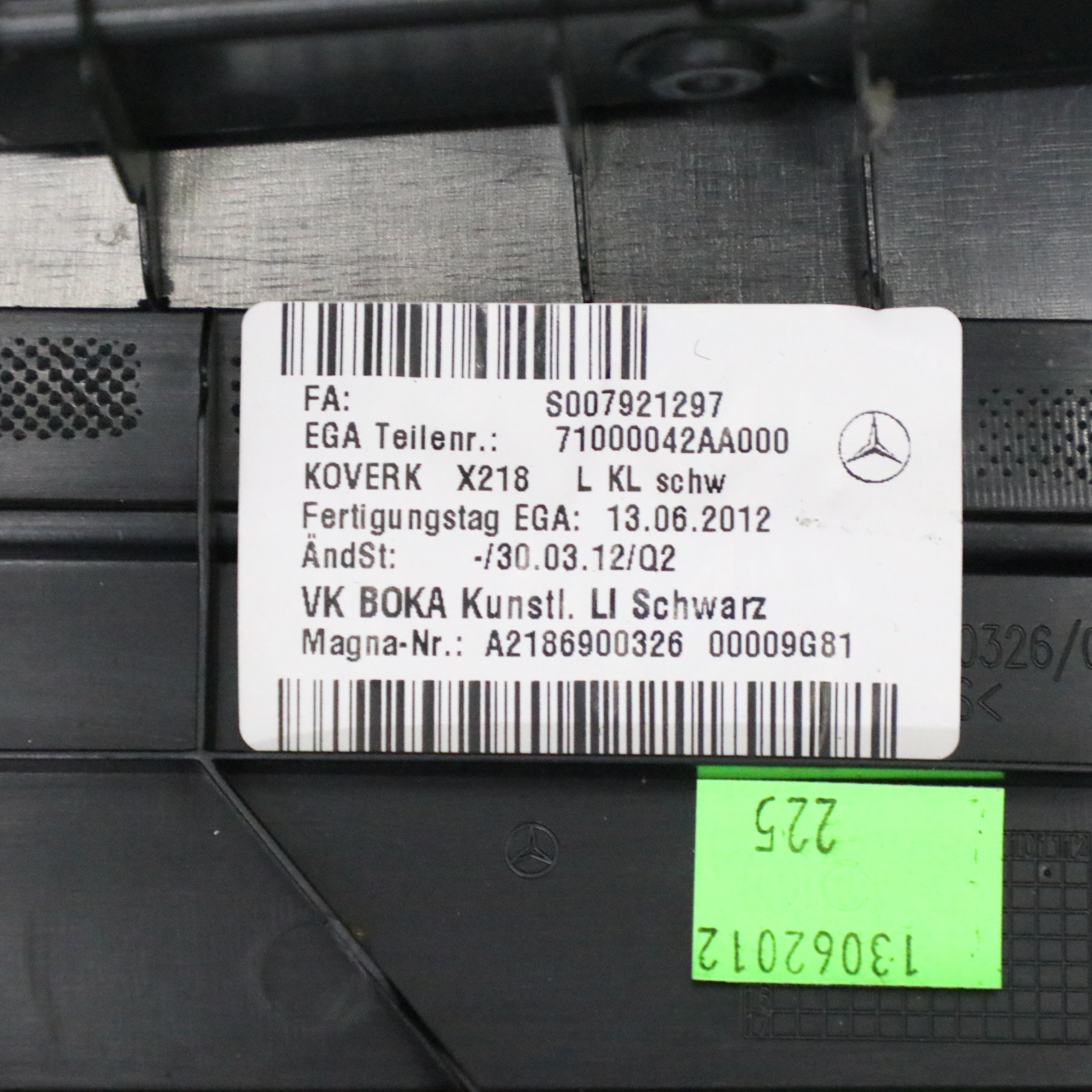 Mercedes CLS X218 Kofferraum Innenverkleidung Links Trim Schwarz A2186900326