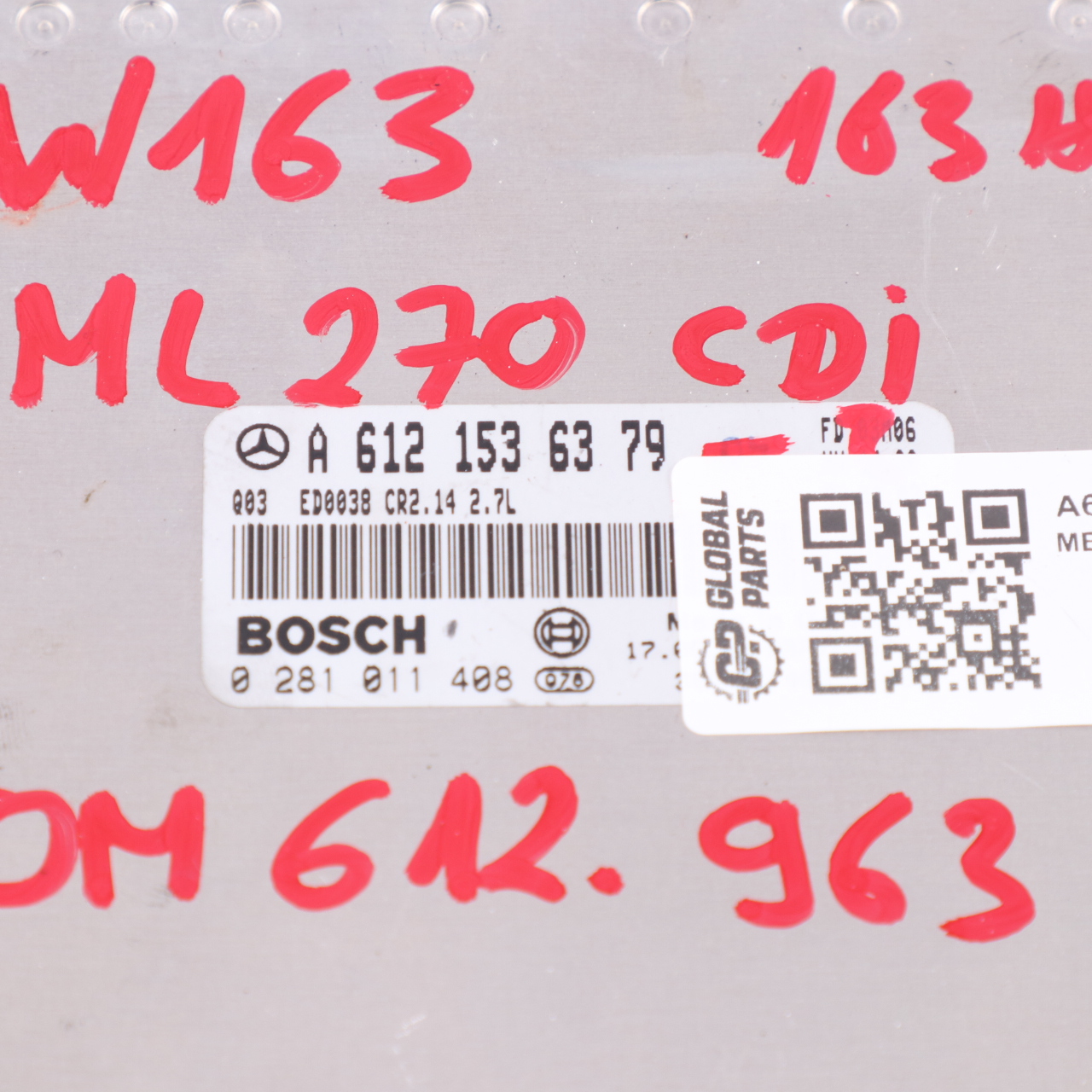 Mercedes-Benz ML W163 270 CDI Motor Steuergerät A6121536379 + Schlüssel Autom