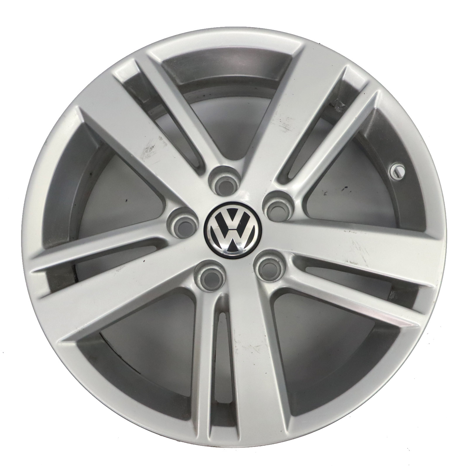 VW Volkswagen Polo 6 Silberne Leicht Metall Felge 15" ET:40 6J 6R060025AC