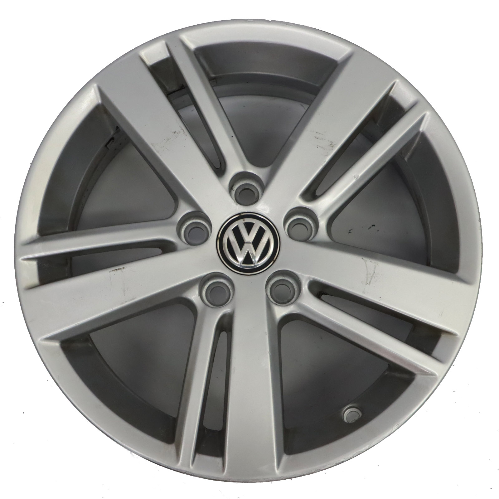 VW Volkswagen Polo 6 Silberne Leicht Metall Felge 15" ET:40 6J 6R060025AC