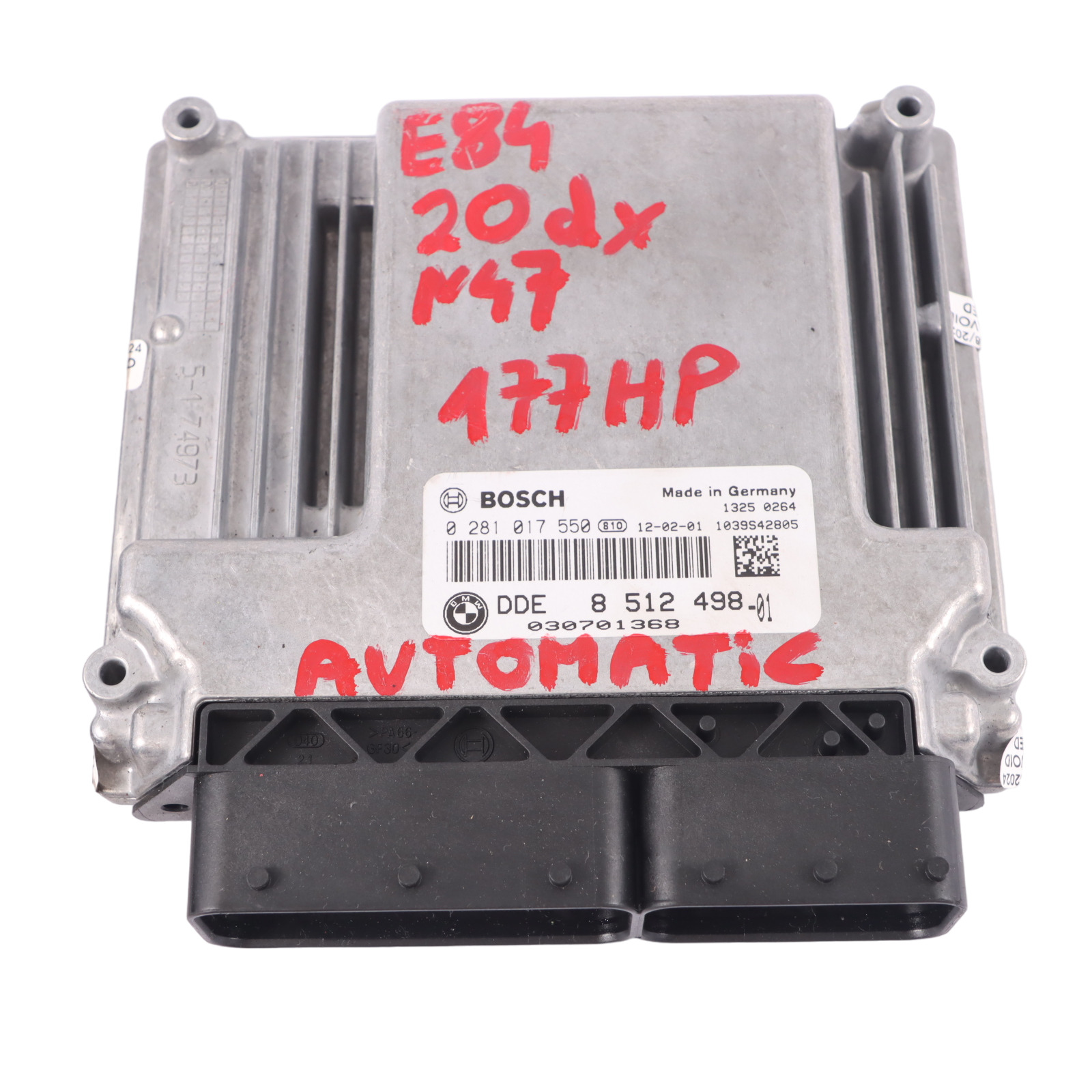 BMW X1 E84 2.0dX N47 177PS Motor ECU Kit DDE 8510591 CAS3 Schlüssel Automatik