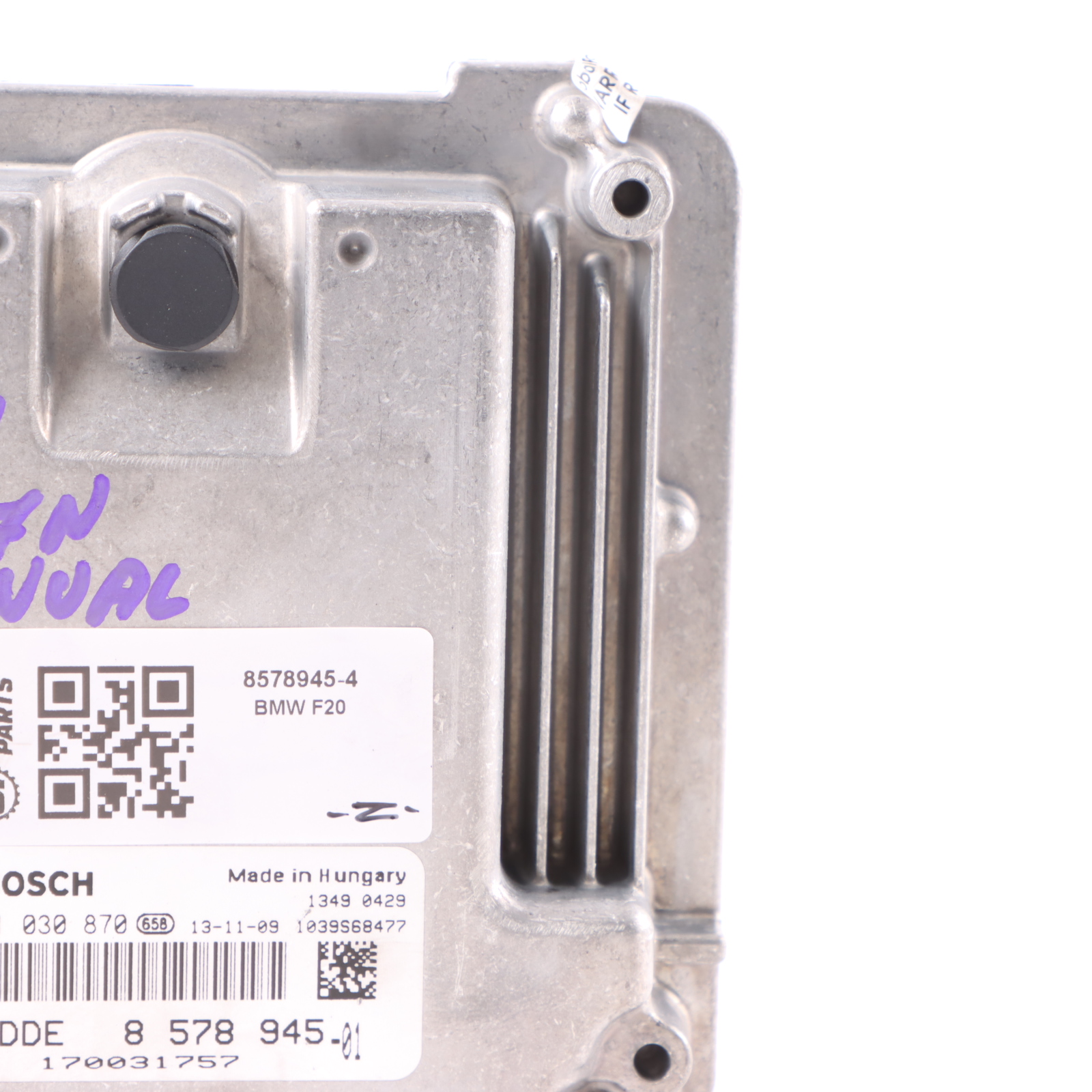 BMW F20 F21 F30 116d 316d N47N 116HP ECU Engine Contol Unit DDE 8578945 Manual