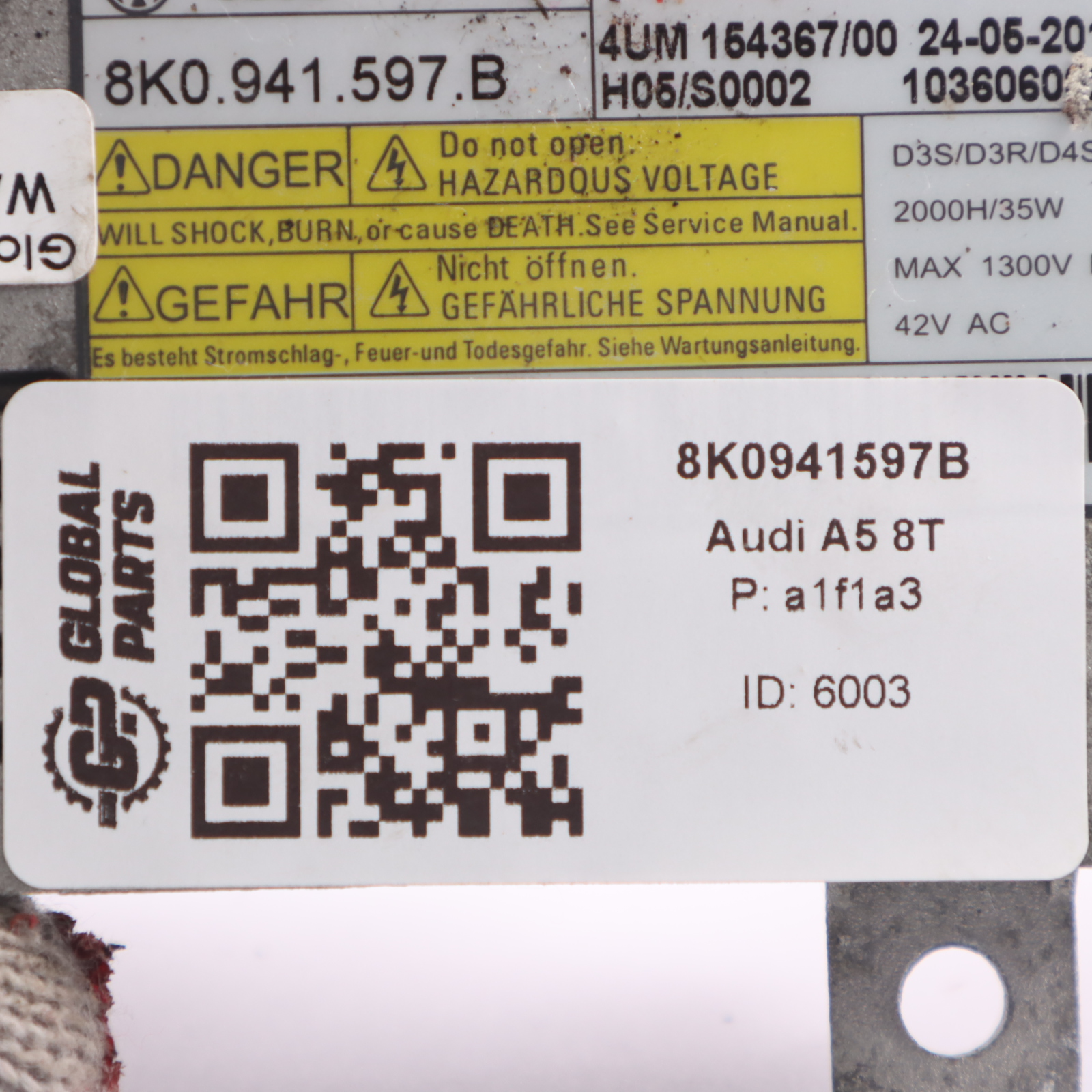 Audi A5 8T Xenon Ballast Scheinwerfer Steuergerät ECU 8K0941597B