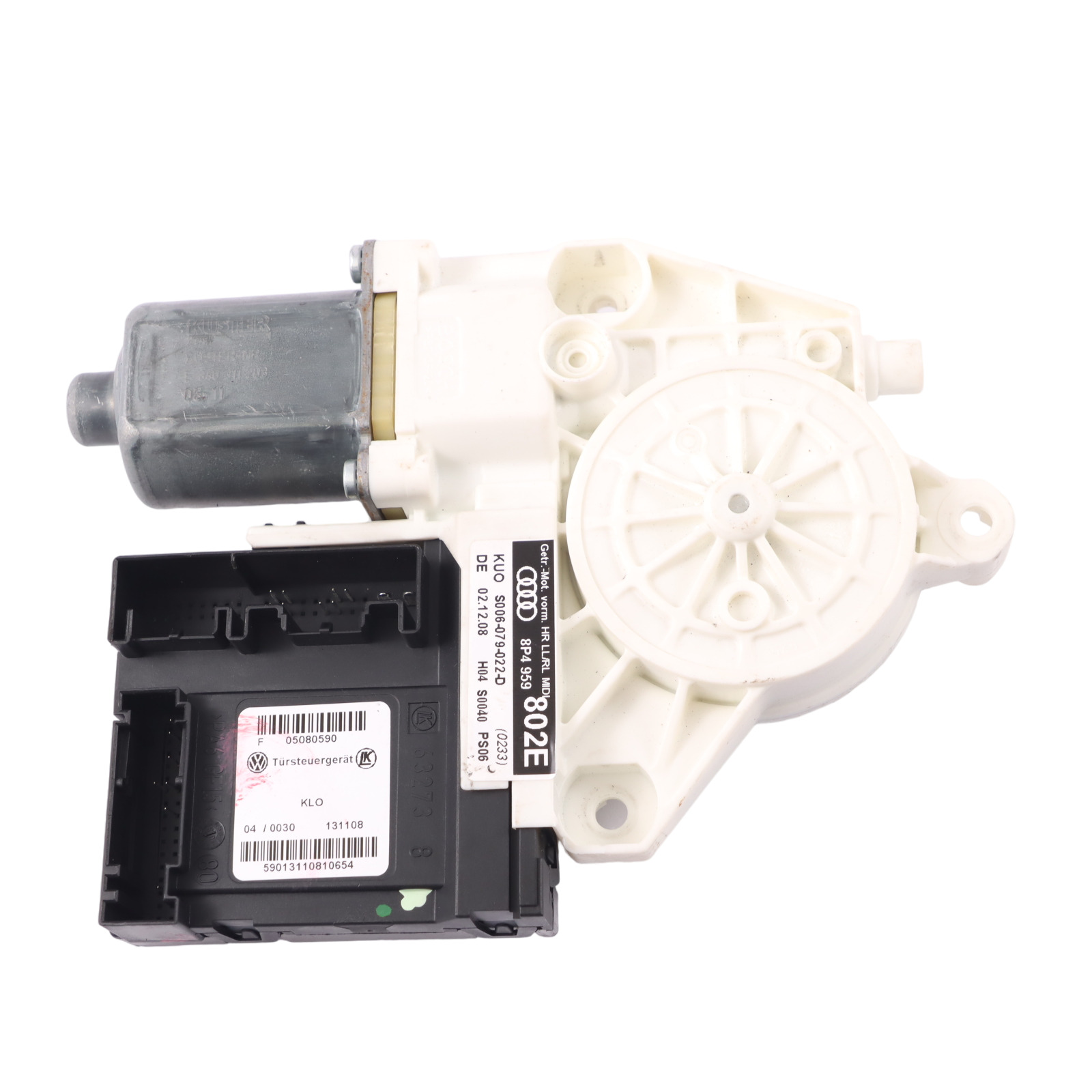 Audi A3 8P Window Lifter Door Rear Right O/S Regulator Motor 8P4959802F