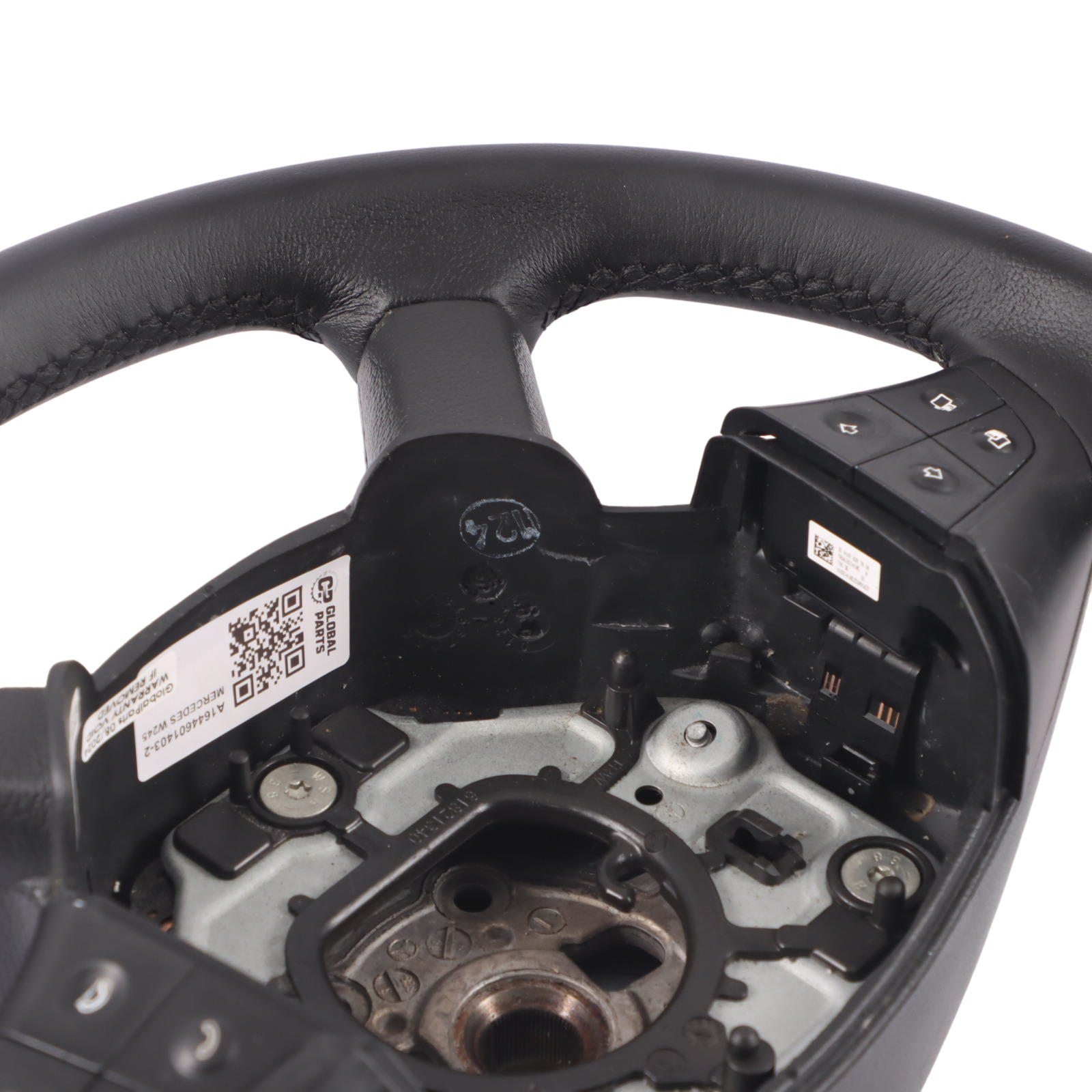 Mercedes W245 NEW Black Leather Steering Wheel with Black Threads Multifunction