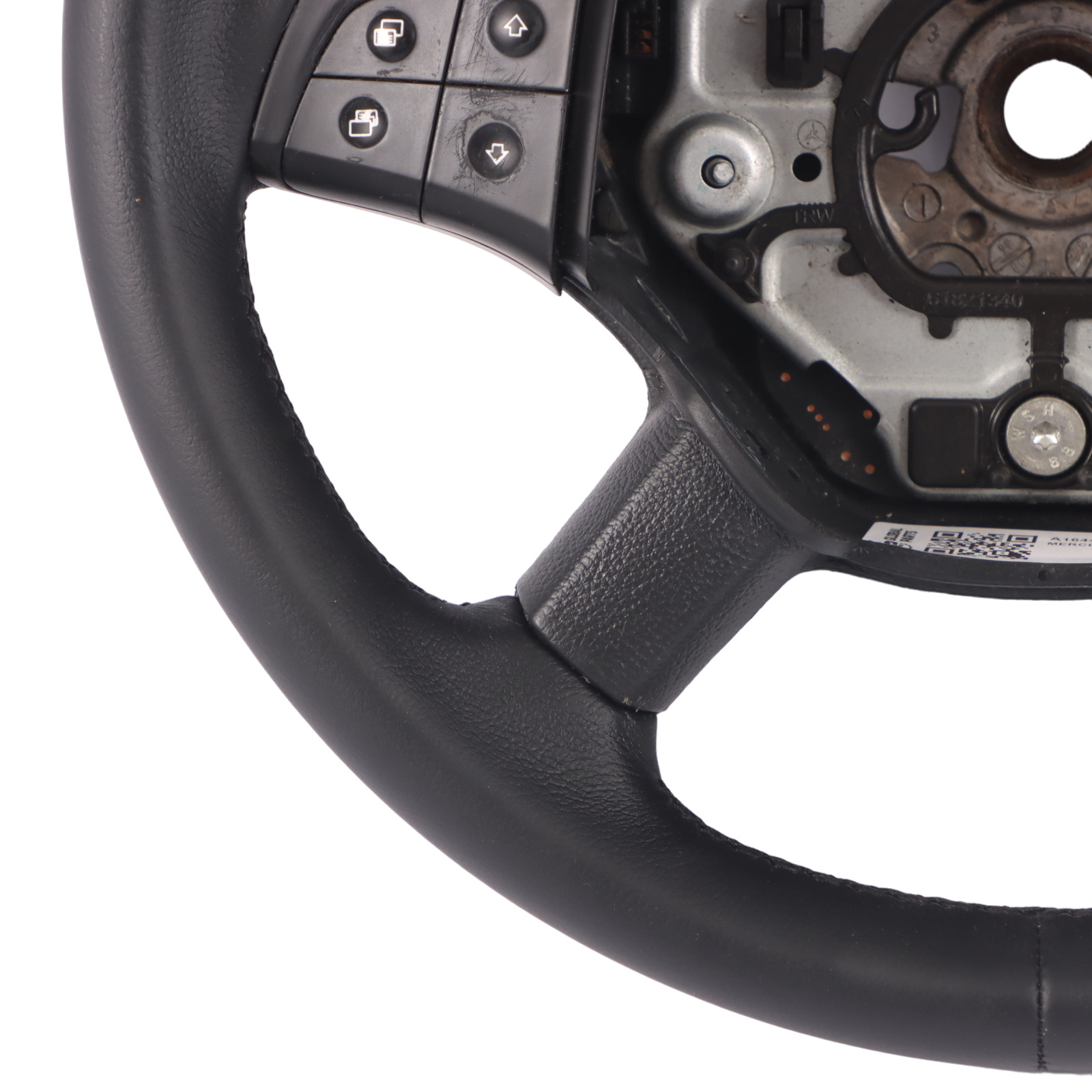 Mercedes W245 NEW Black Leather Steering Wheel with Black Threads Multifunction