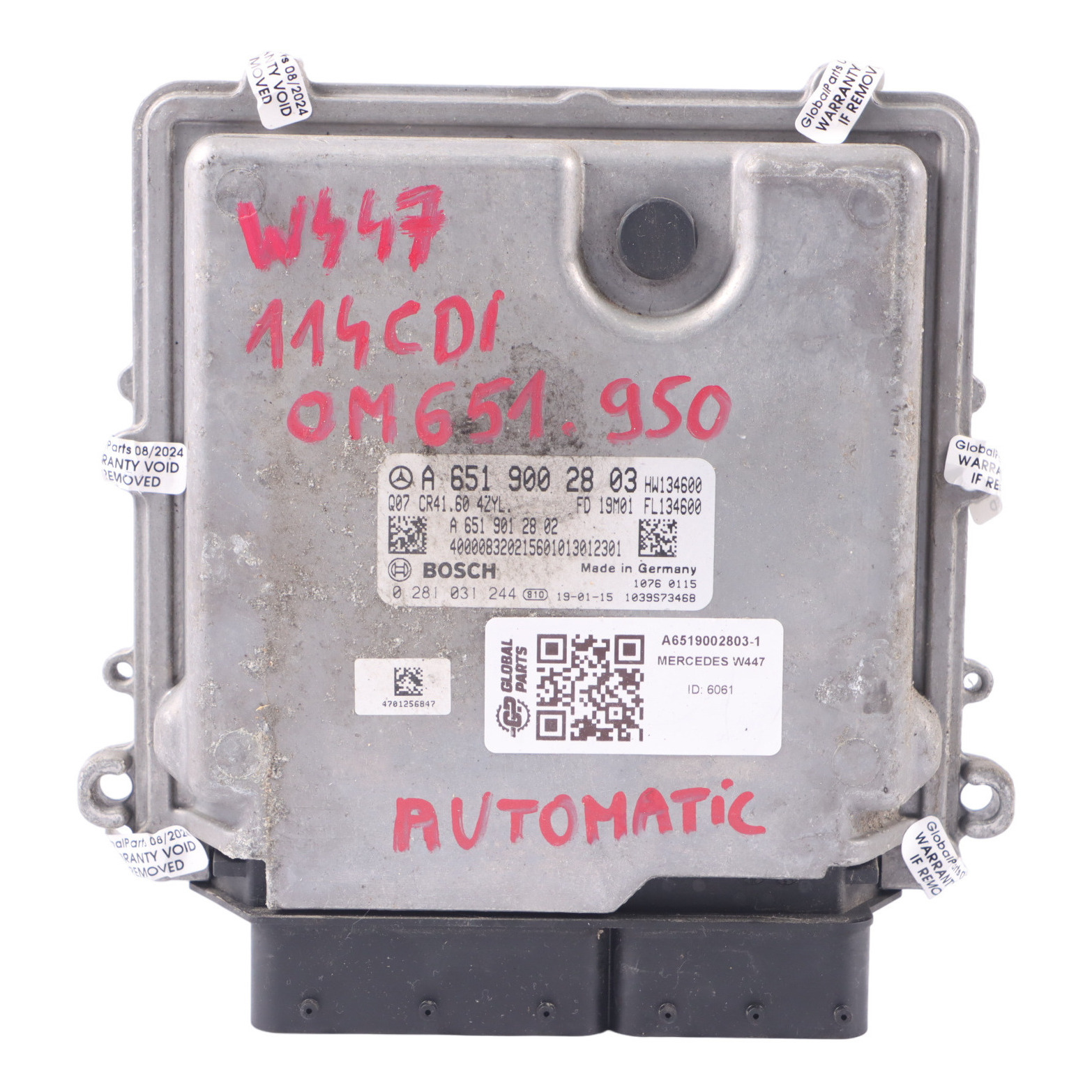 Mercedes Vito W447 114 CDI 136PS 651.950 Motoreinheit ECU A6519002803 Automatik