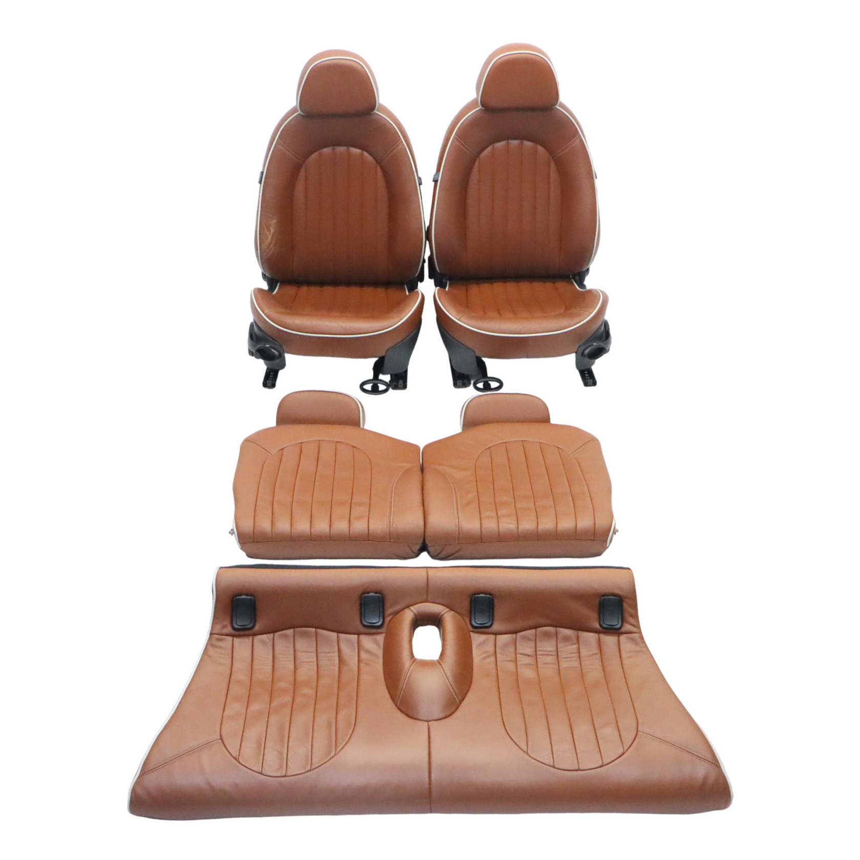 Mini Cooper R52 Heizung Sport Malt Brown Leder Sitze Vorne Hinten Sitz Sidewalk