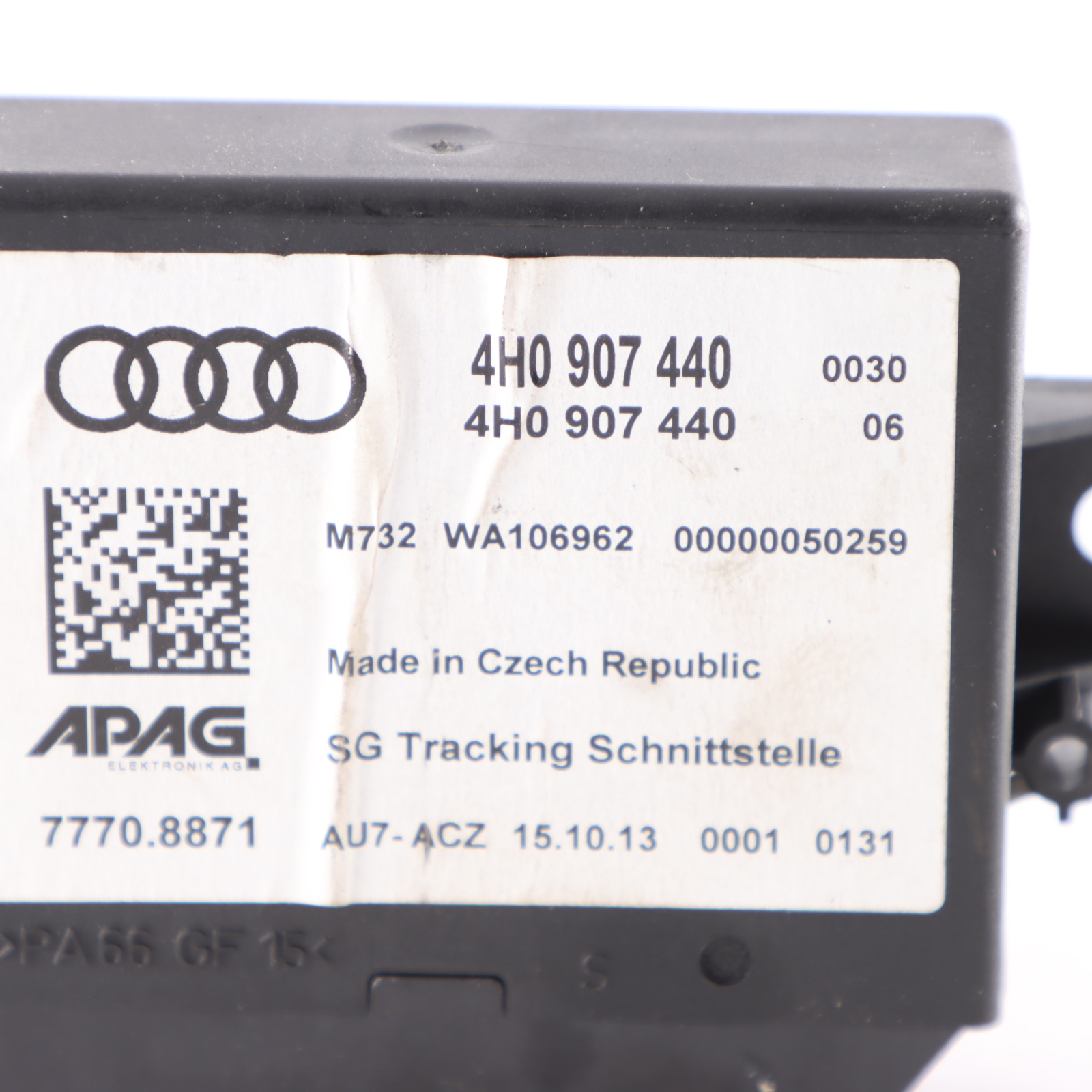 Audi RS6 C7 GPS Tracking Location Control Unit Module Locator 4H0907440