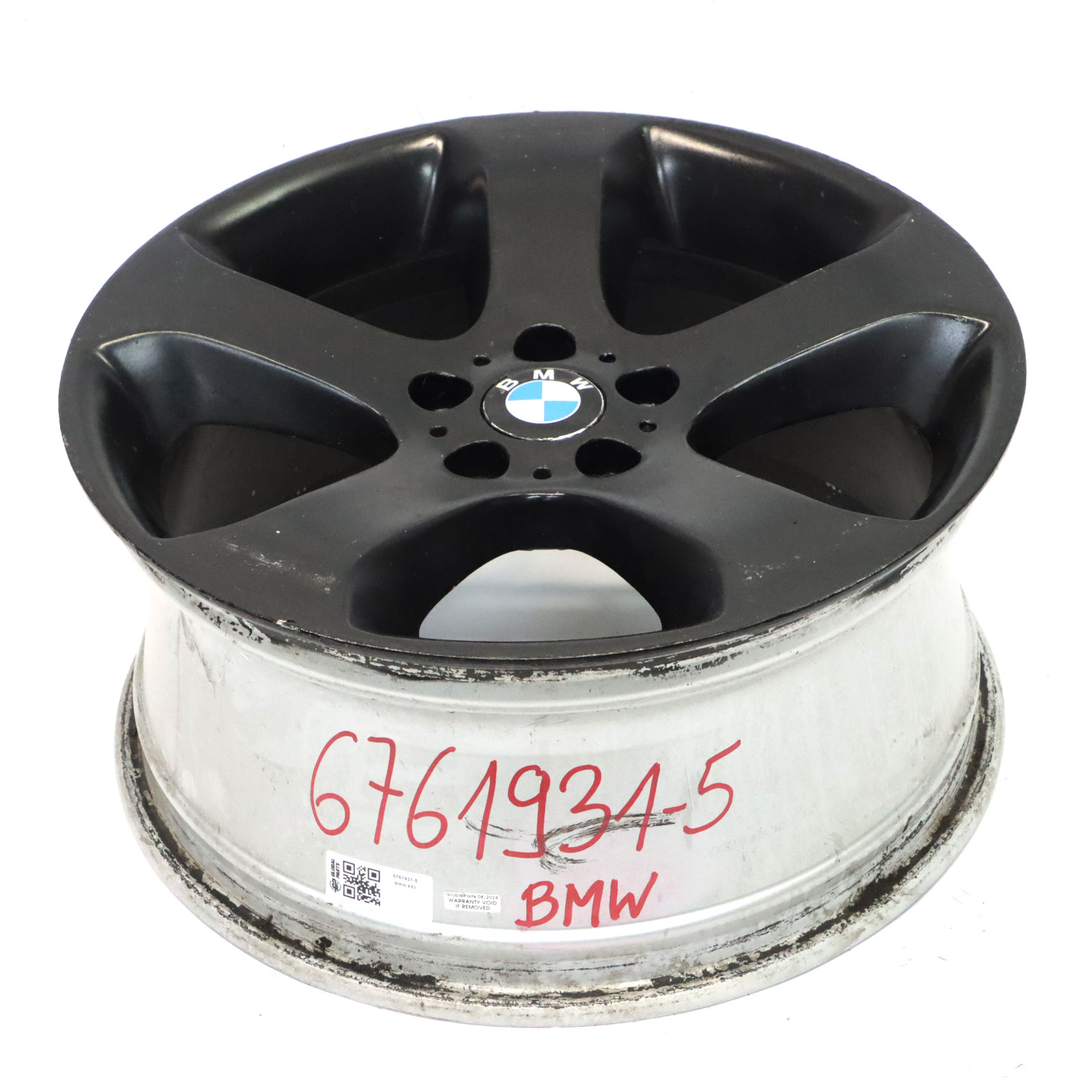 BMW X5 E53 Front Black Wheel Alloy Rim 19" Star Spoke 132 9J ET:48