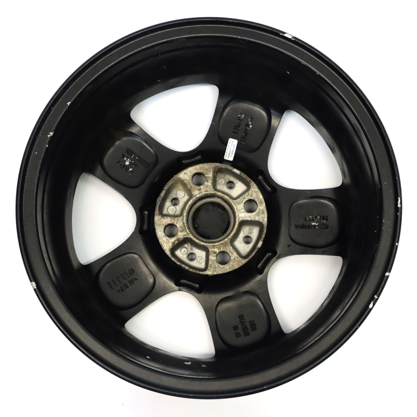 Mini Cooper One R50 R55 R56 Black Wheel Alloy Rim 15" 5-Start Spooler 100