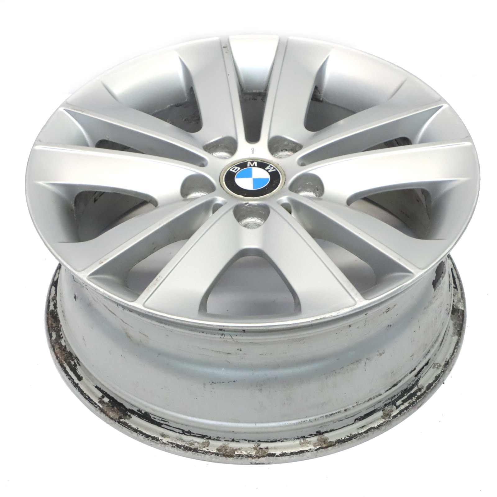 BMW E81 E82 E87 E88 Silver Wheel Alloy Rim 17" V-spoke 141 7J ET:47