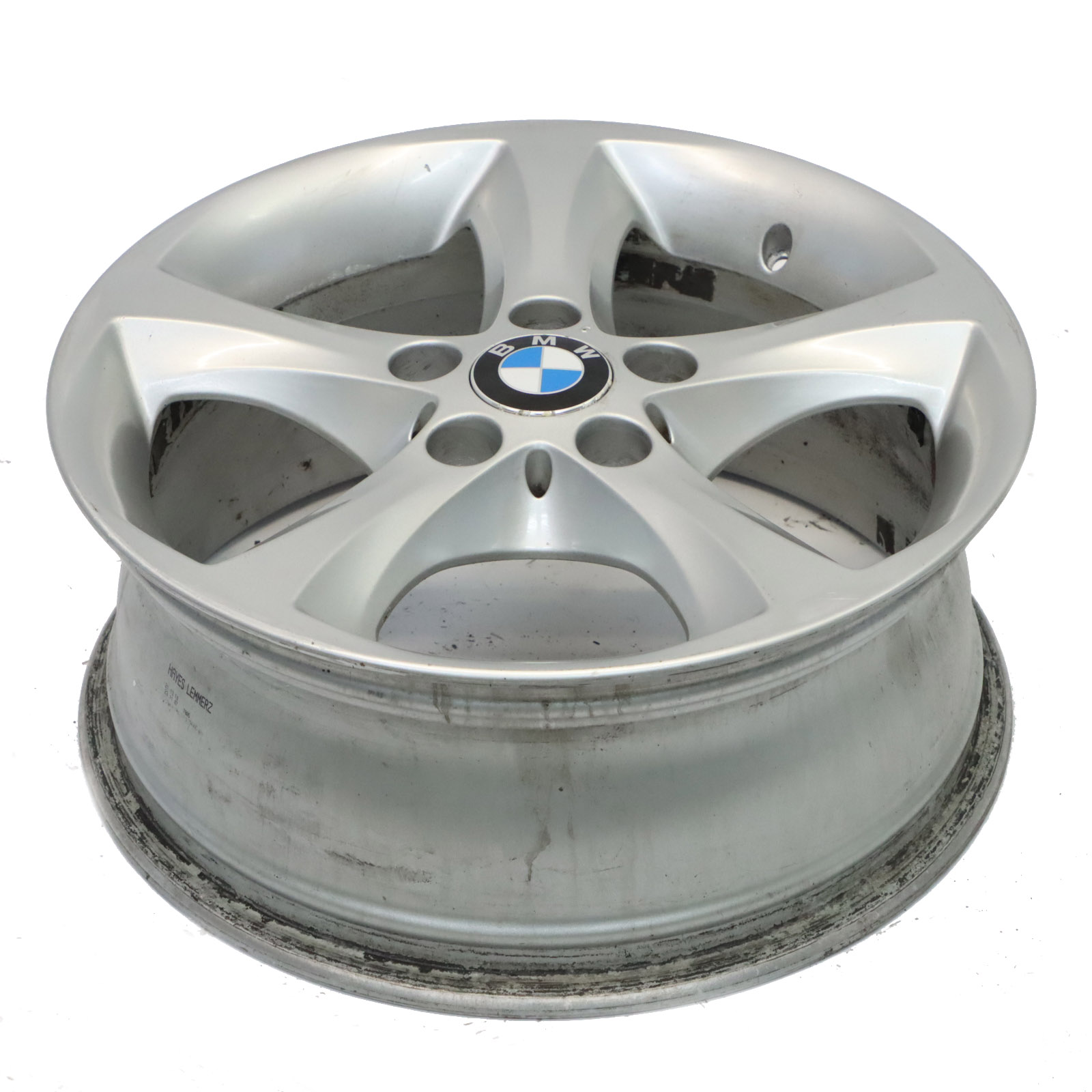 BMW E81 E82 E87 Silberne Leichtmetallfelge 17" Sternspeiche 256 ET:47 7J 6778219