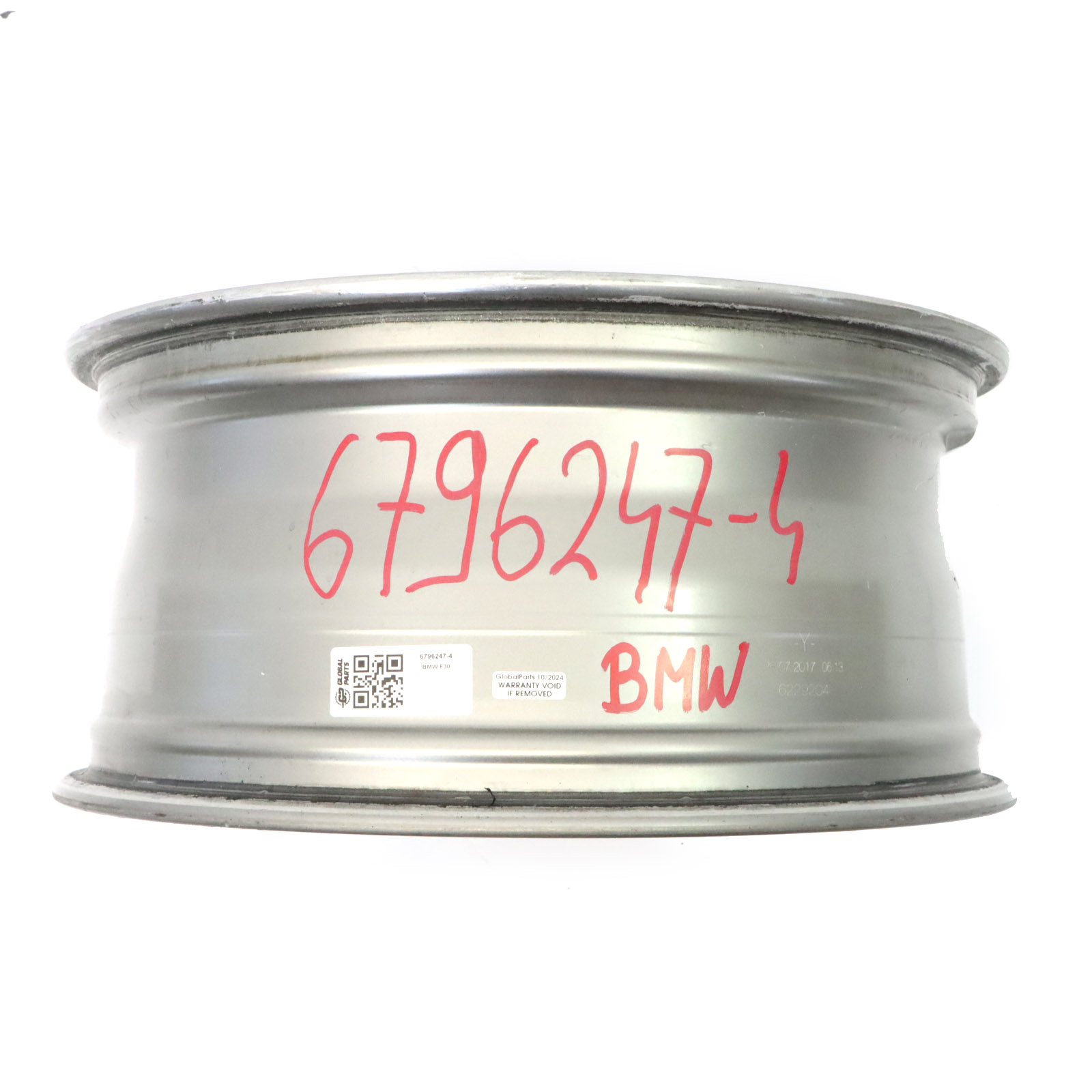 BMW F30 F31 F32 F33 Silberne Leichtmetallfelge 18" Doppelspeiche 397 ET:34 8J