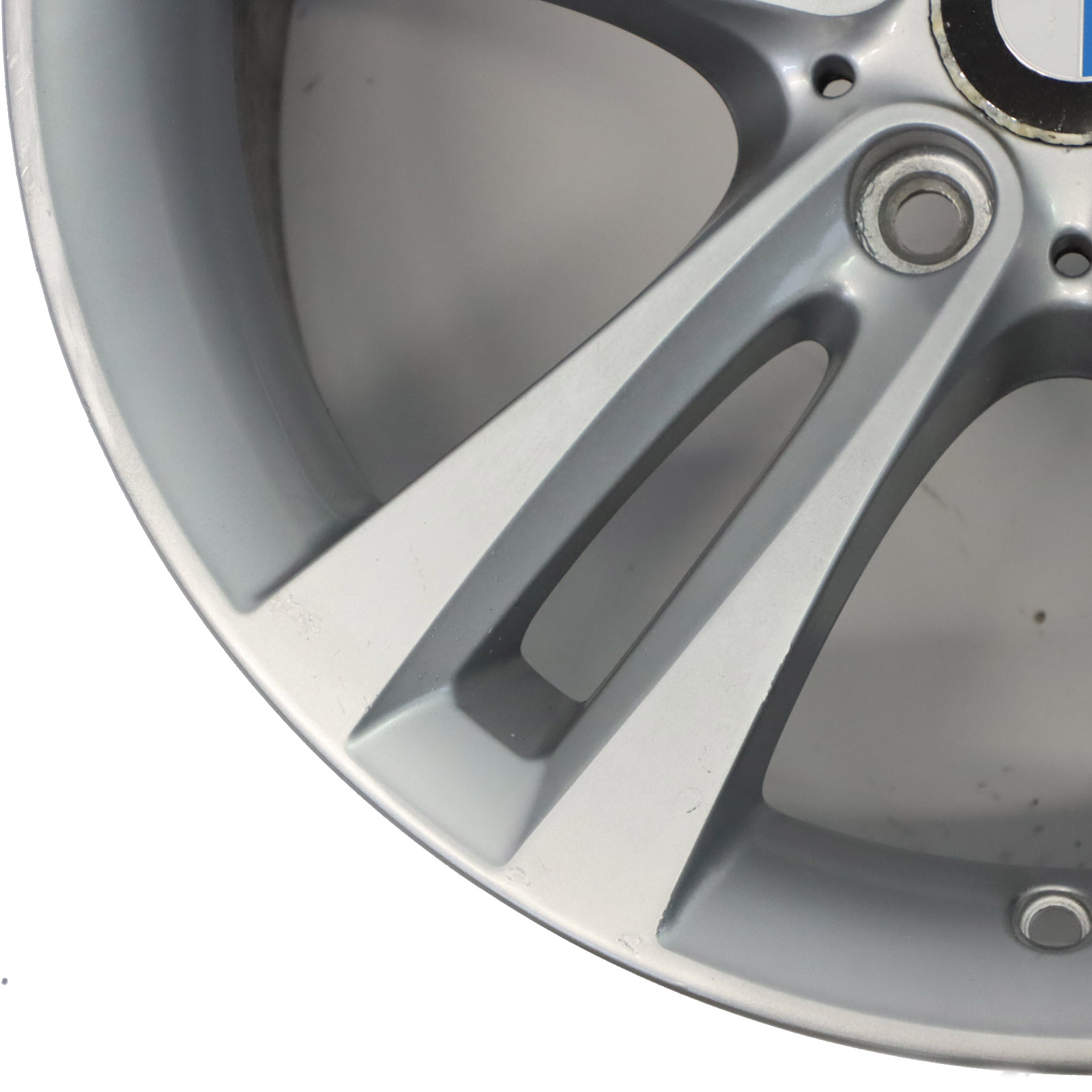 BMW F30 F31 F32 F33 Silberne Leichtmetallfelge 18" Doppelspeiche 397 ET:34 8J