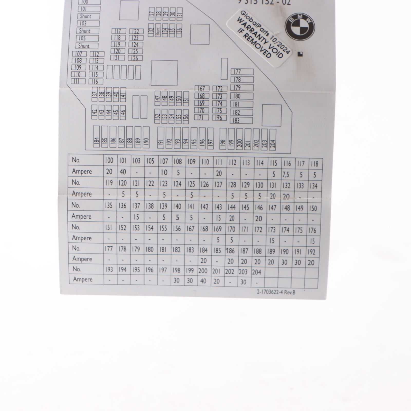 BMW X3 F25 Sicherungskasten Gruppierung Karte Diagramm Lage 9315152