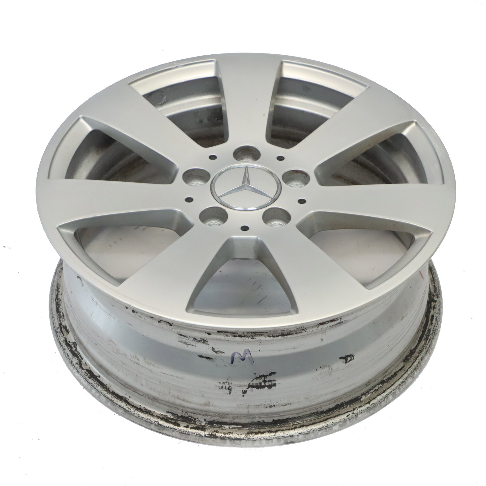 Mercedes W204 Silberne Leicht metall felge 7 Speichen 16" 6J ET:39 A2044011002