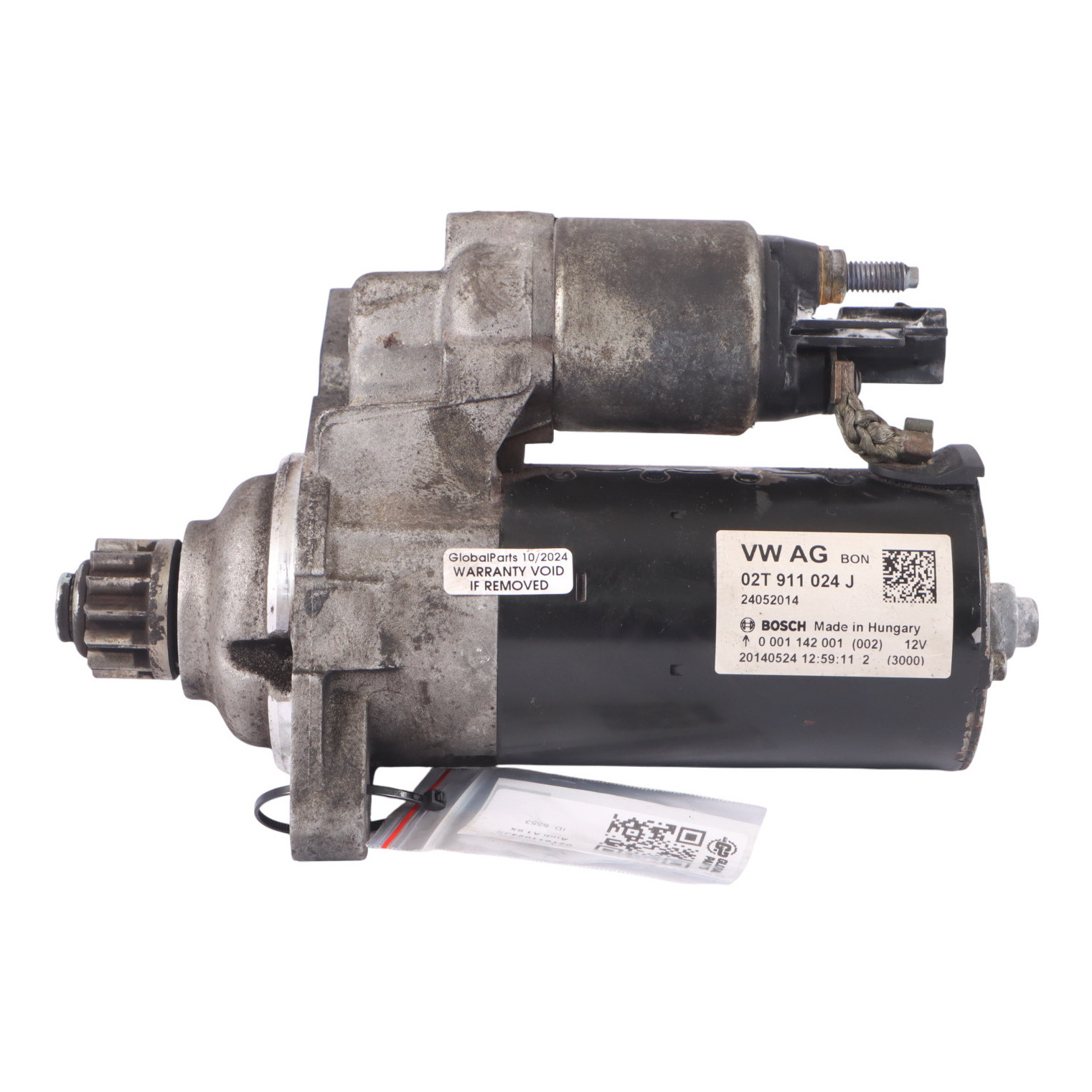 Audi A1 8X 1.2 TFSI CBZA Petrol Engine Starter Motor 02T911024JX