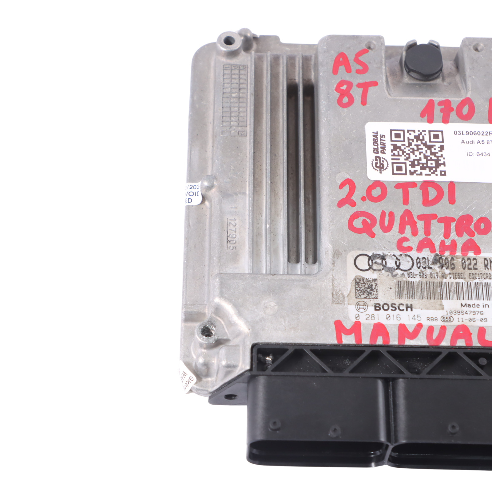 Audi A5 8T 2.0 TDI CAHA 170HP Engine Control Module ECU 03L906022RM Manual