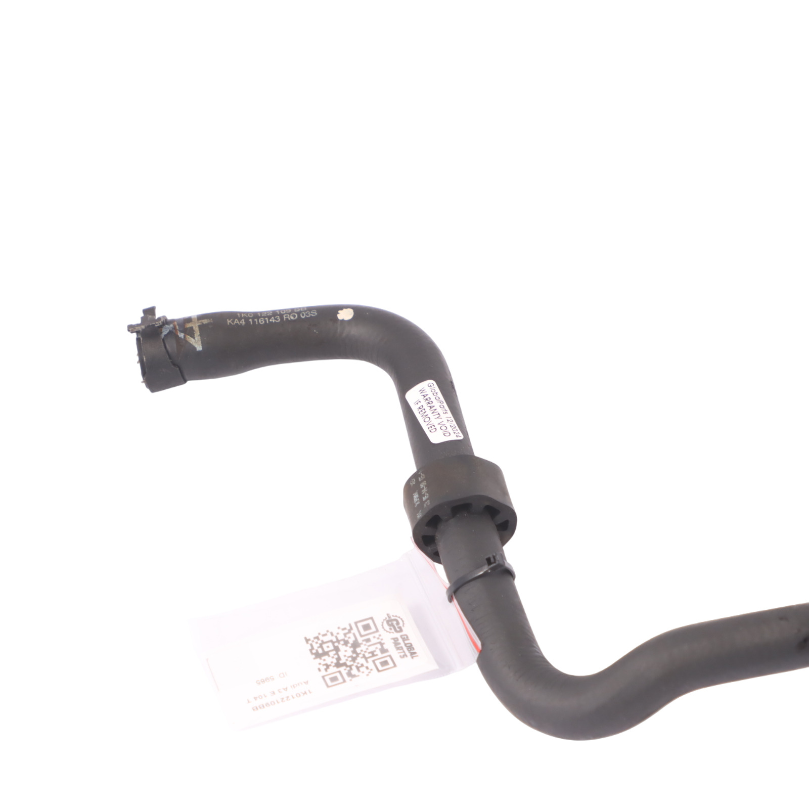 Audi A3 8P Coolant Reservoir Expansion Overflow Line Pipe Hose Tube 1K0122109BB