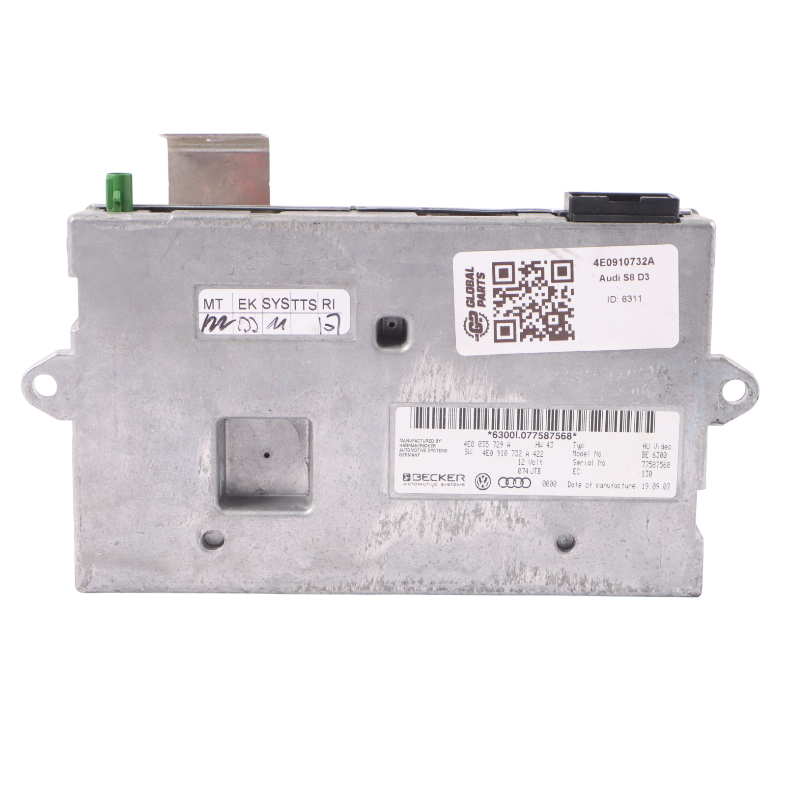 Audi A8 4E S8 D3 Head Unit Interface Control Module  4E0910732A